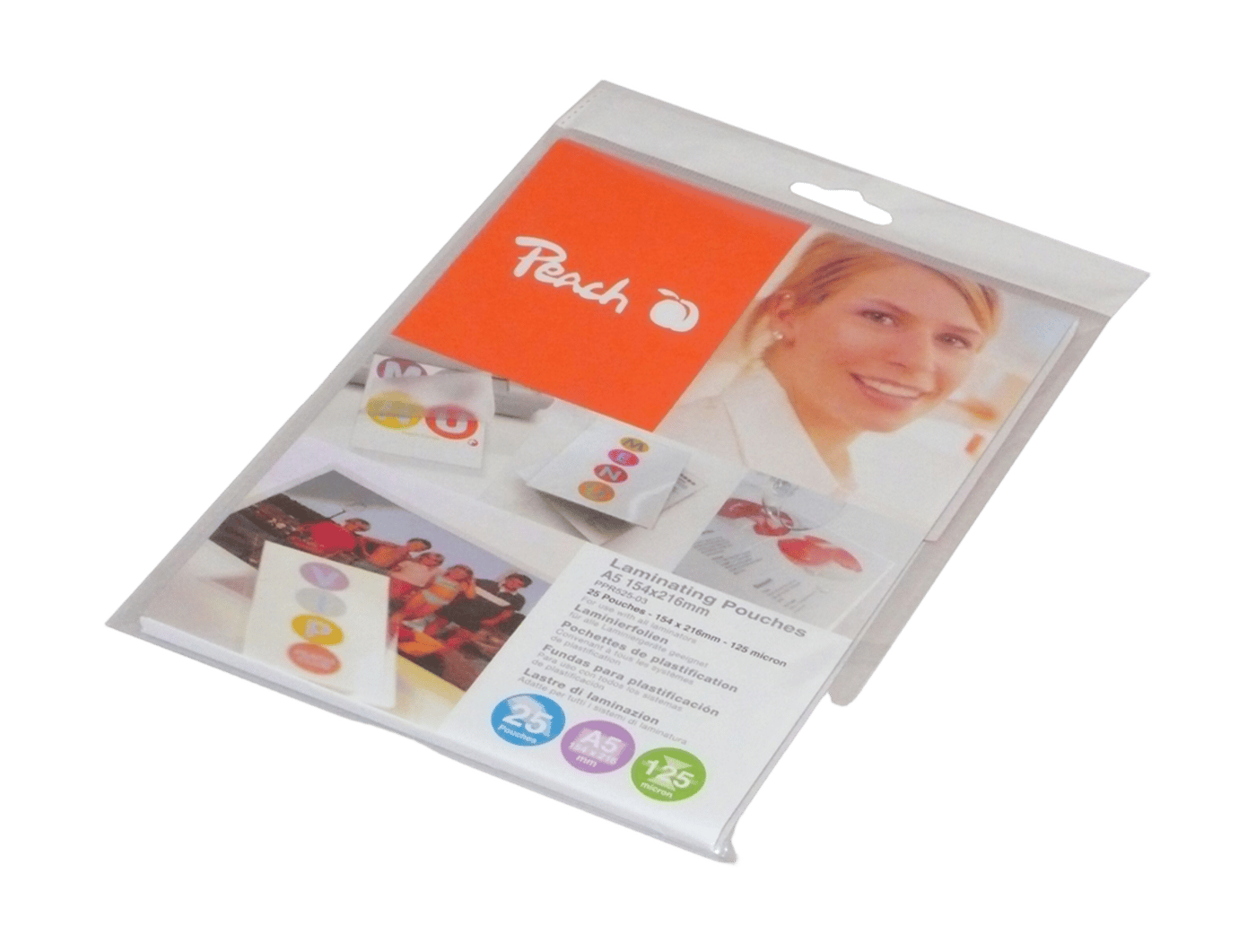Peach Lamineringsfickor A5 25-pack