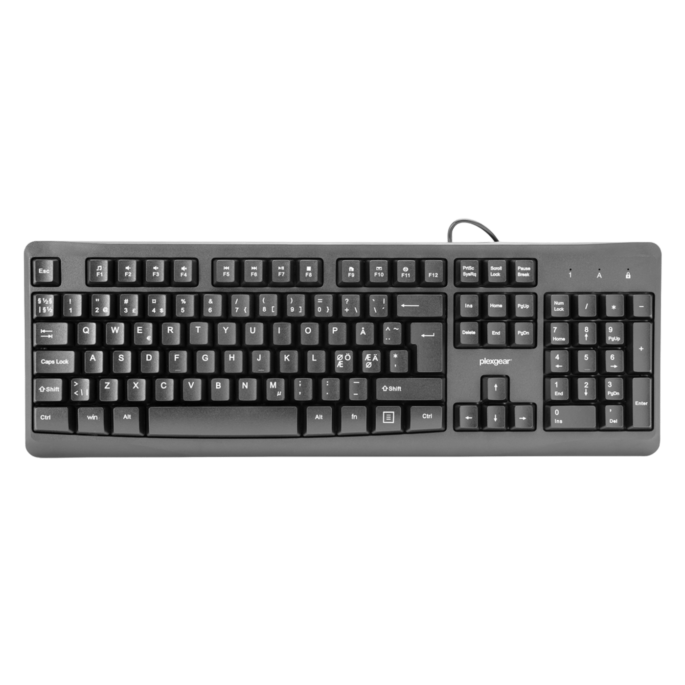 Plexgear Kablet tastatur MK101 Svart