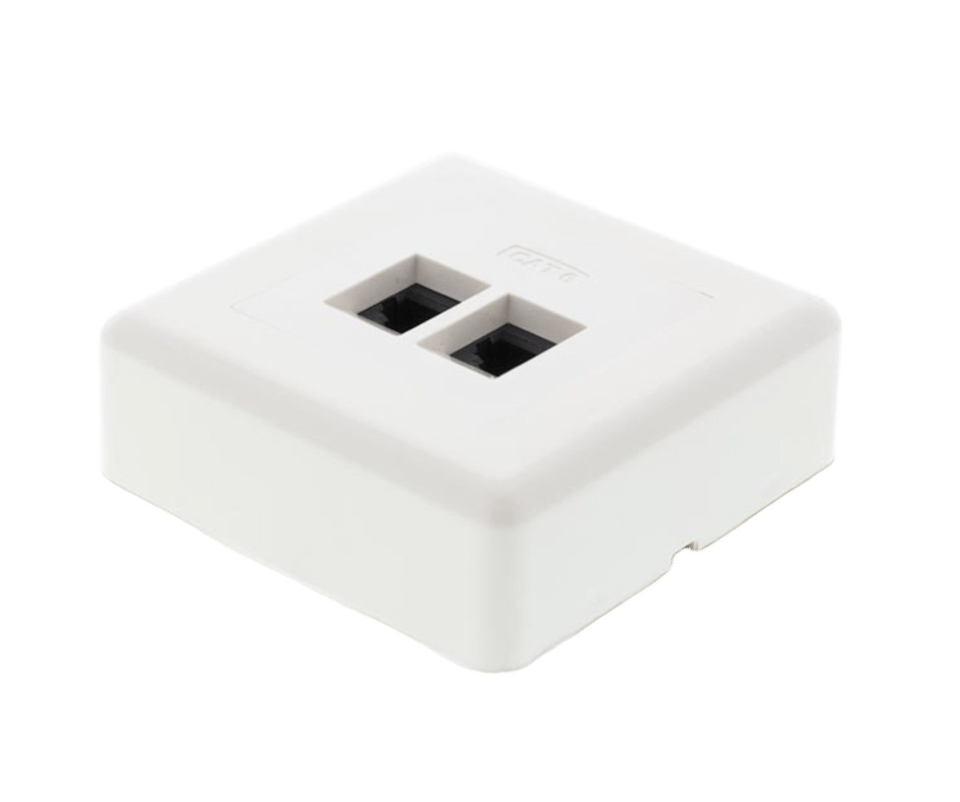 Utanpåliggande UTP-nätverksuttag Cat. 6 2-port