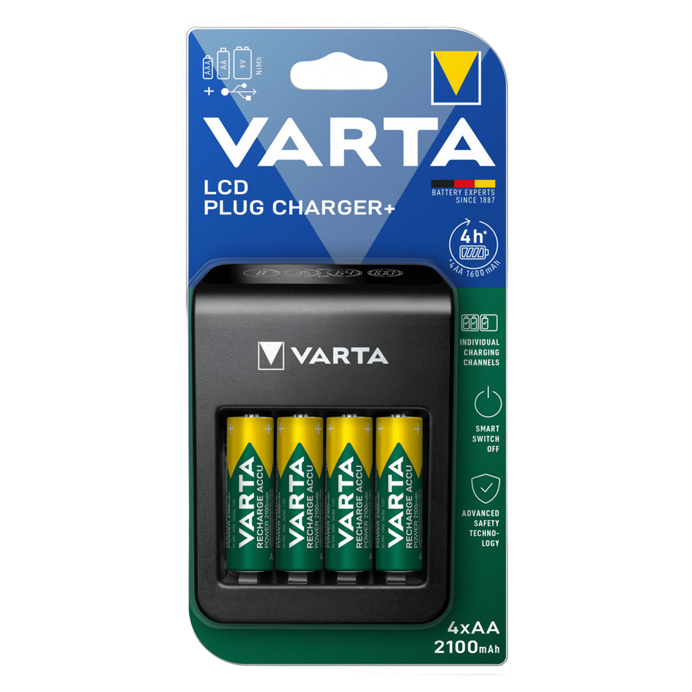 Varta LCD Plug Charger+ Batterilader