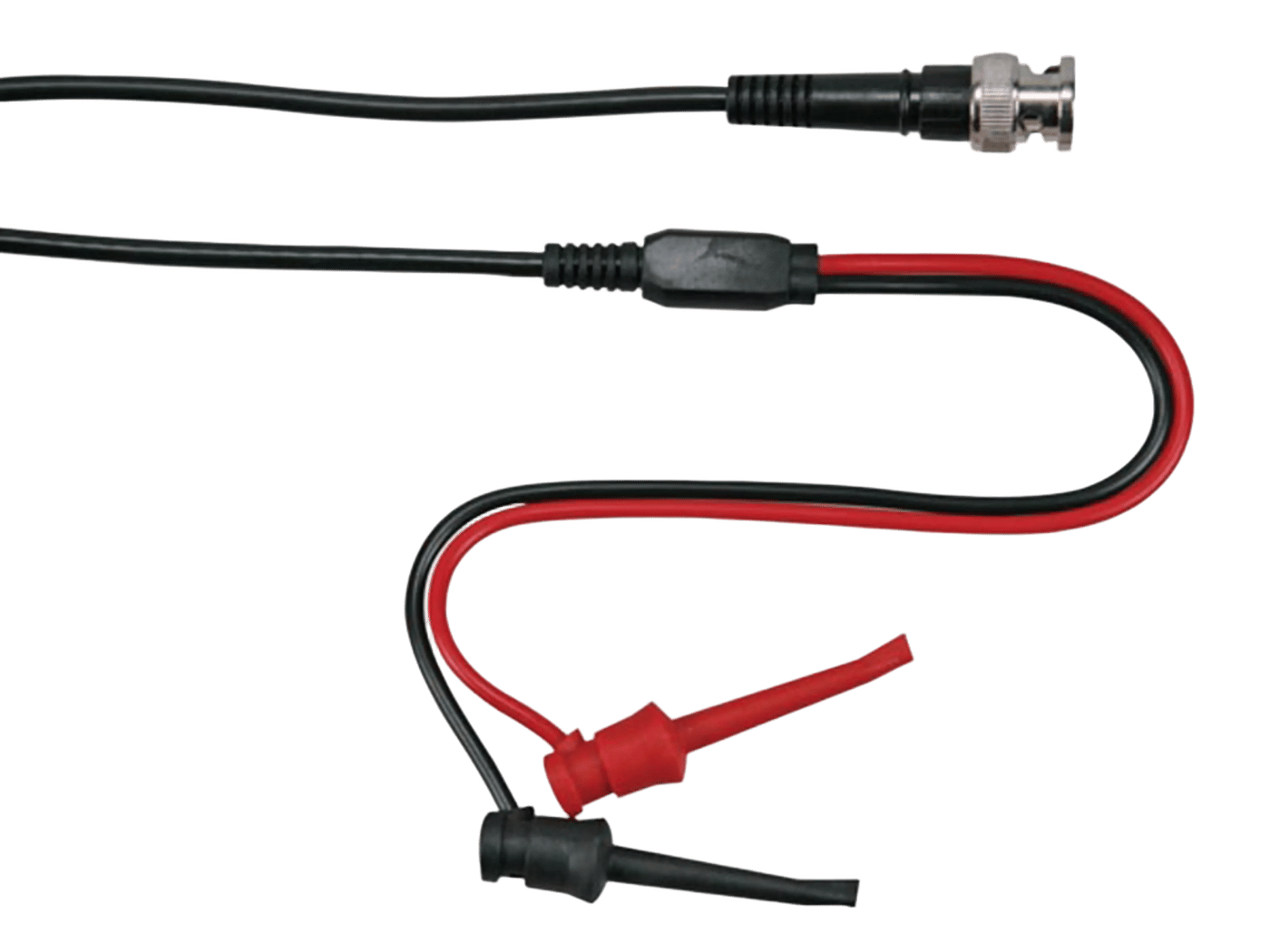 BNC-kabel med testklämmor