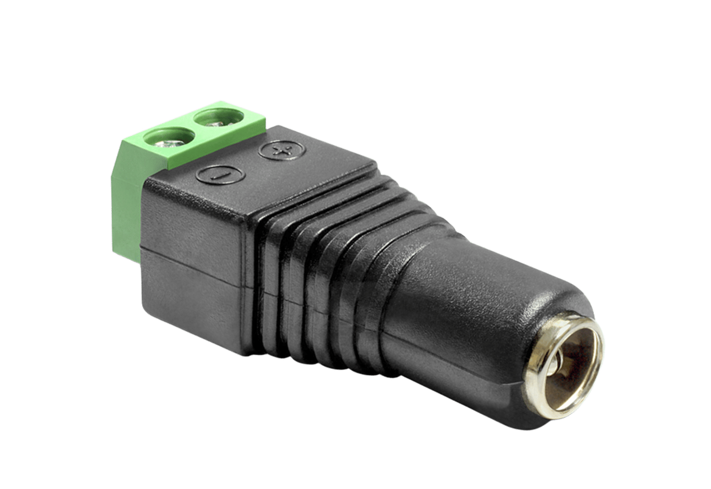 Terminalblock med DC-hona 5,5x2,5 mm