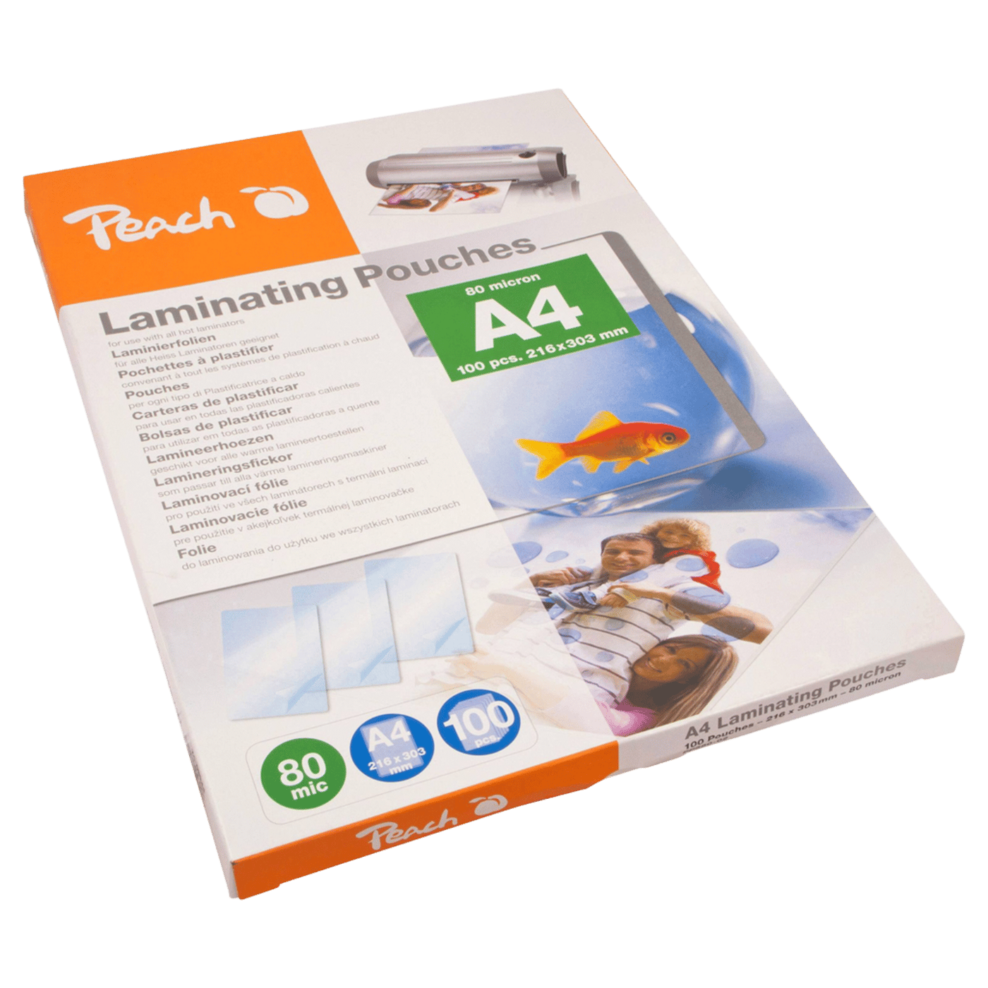 Peach Tunna lamineringsfickor A4 100-pack