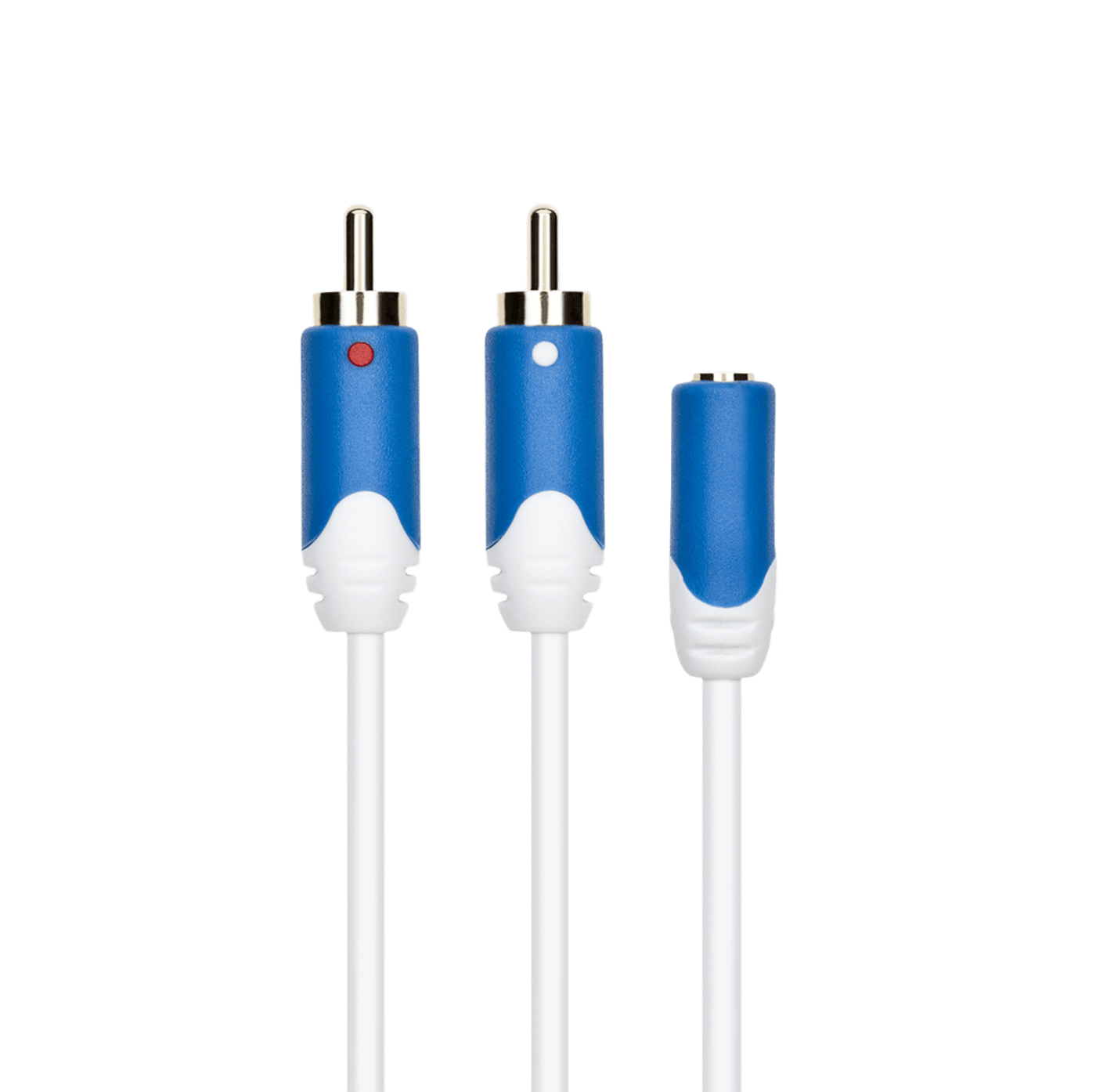 Luxorparts Adapter 2 x RCA-hanner 3,5-hunn
