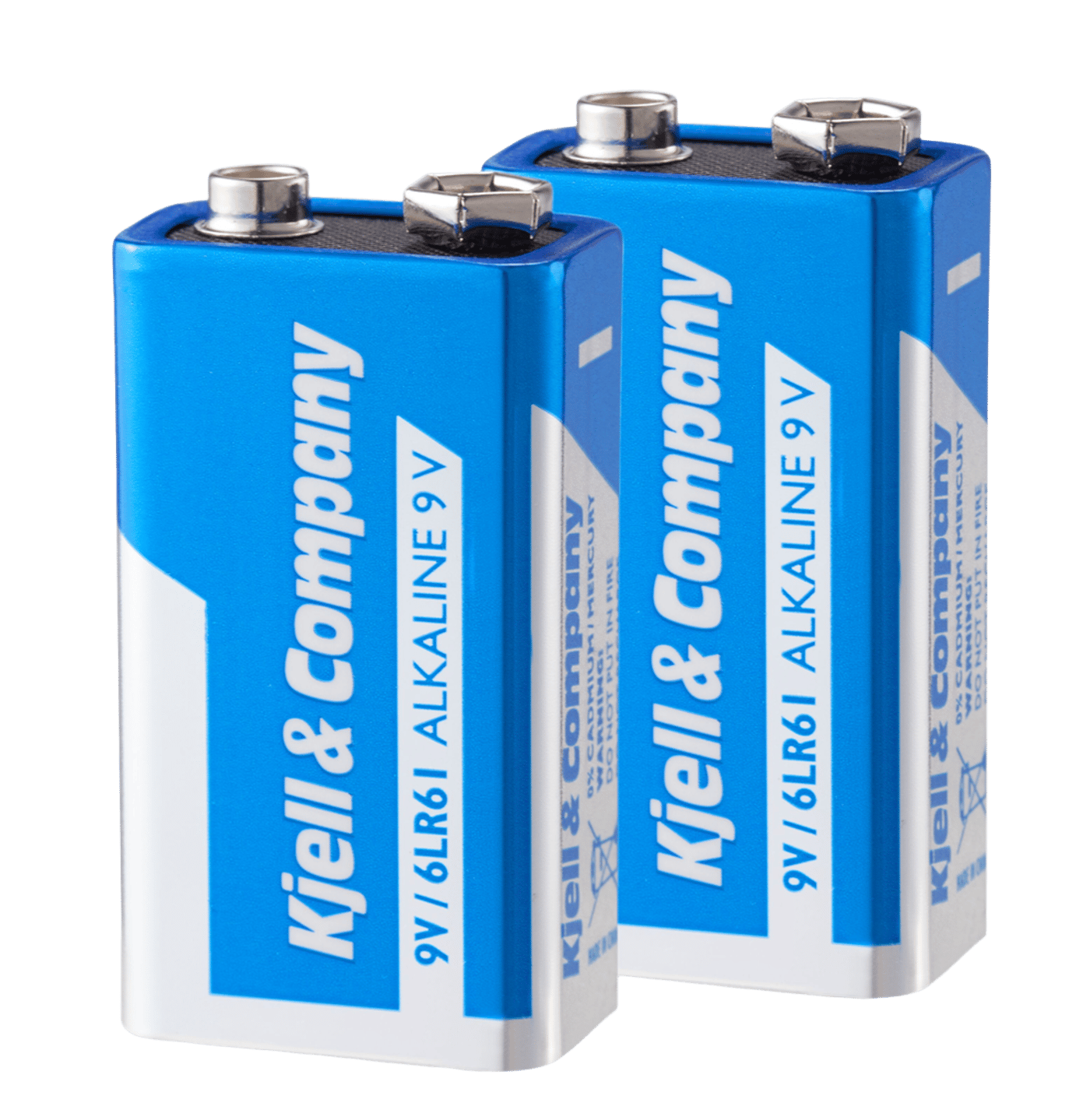 Kjell & Company 9 V-batterier (PP3) 2-pack