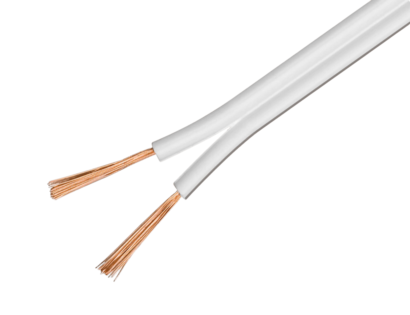 Högtalarkabel OFC 2,5 mm² Vit 50 m