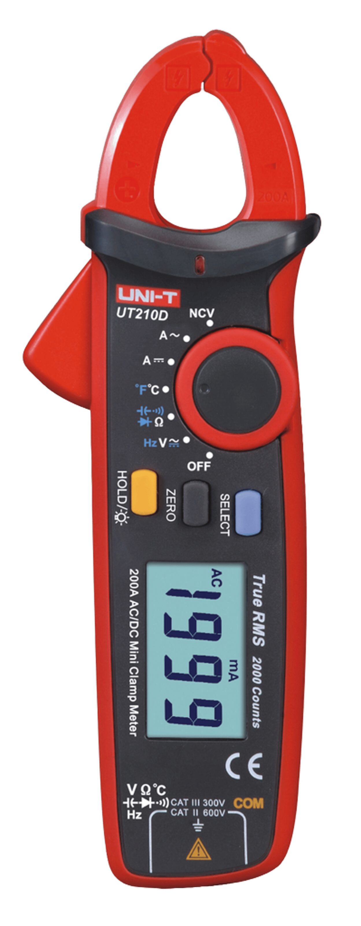 Uni-T UT210D Tångmultimeter AC/DC 200 A