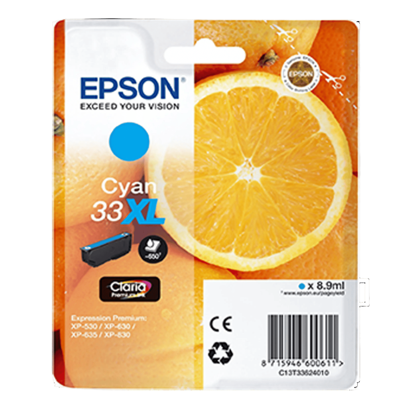 Epson T3362 blekkpatron, cyan XL