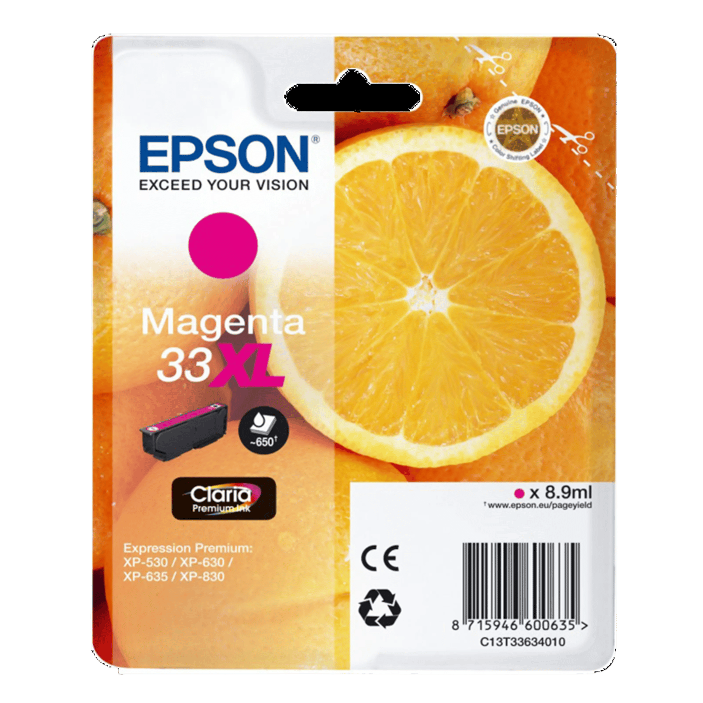 Epson T3363 blekkpatron, magenta XL