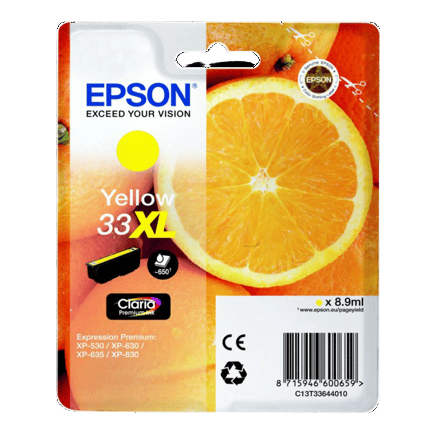 Epson T3364 blekkpatron, gul XL