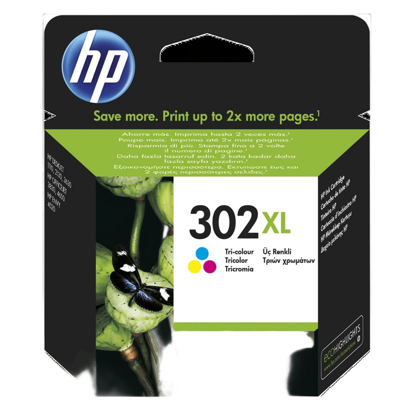 HP 302XL Blekkpatron, flere farger