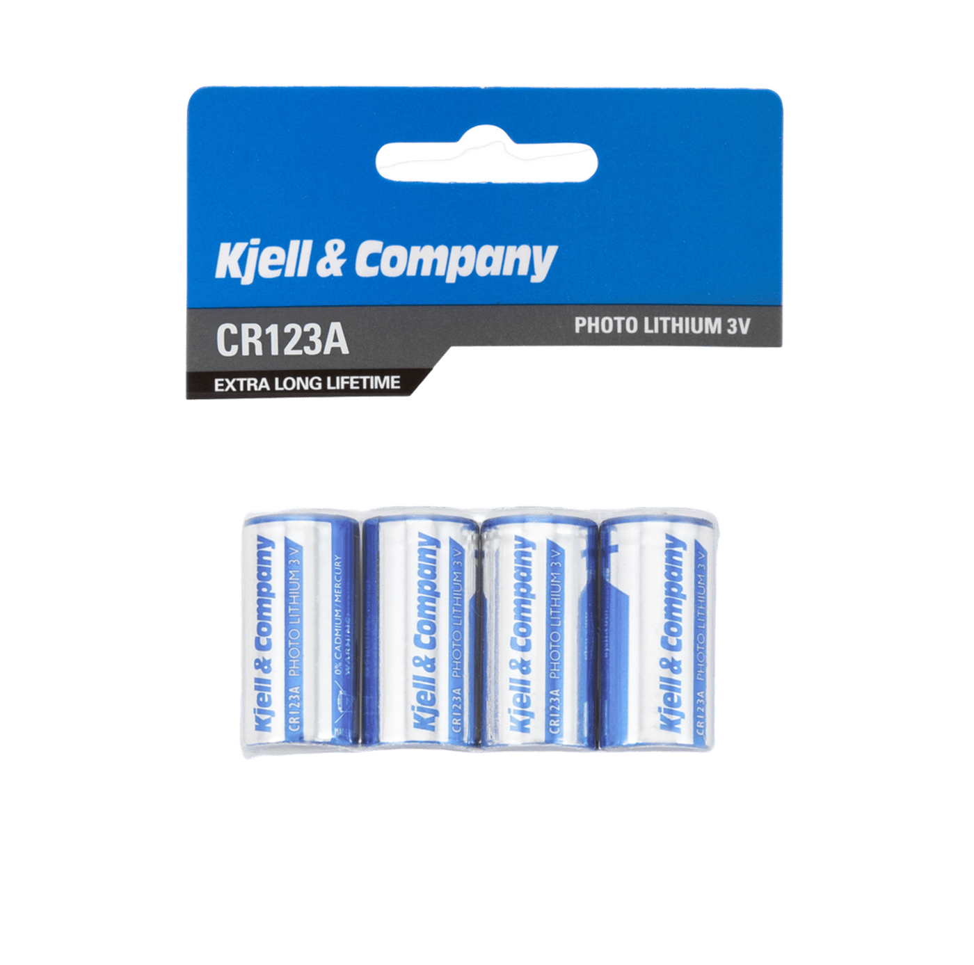 Kjell & Company CR123A Litiumbatteri 4-pack