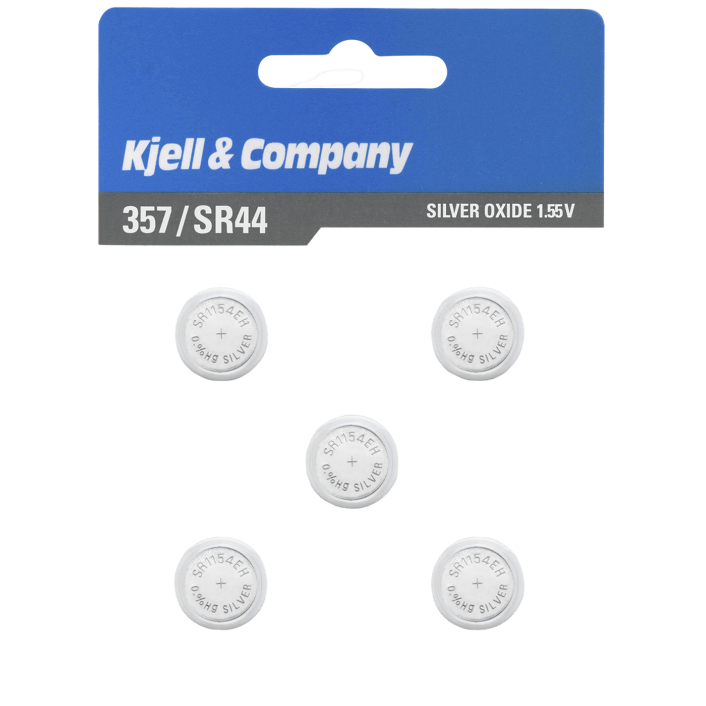 Kjell & Company Knappcellebatteri SR44 (357) 5-pk.