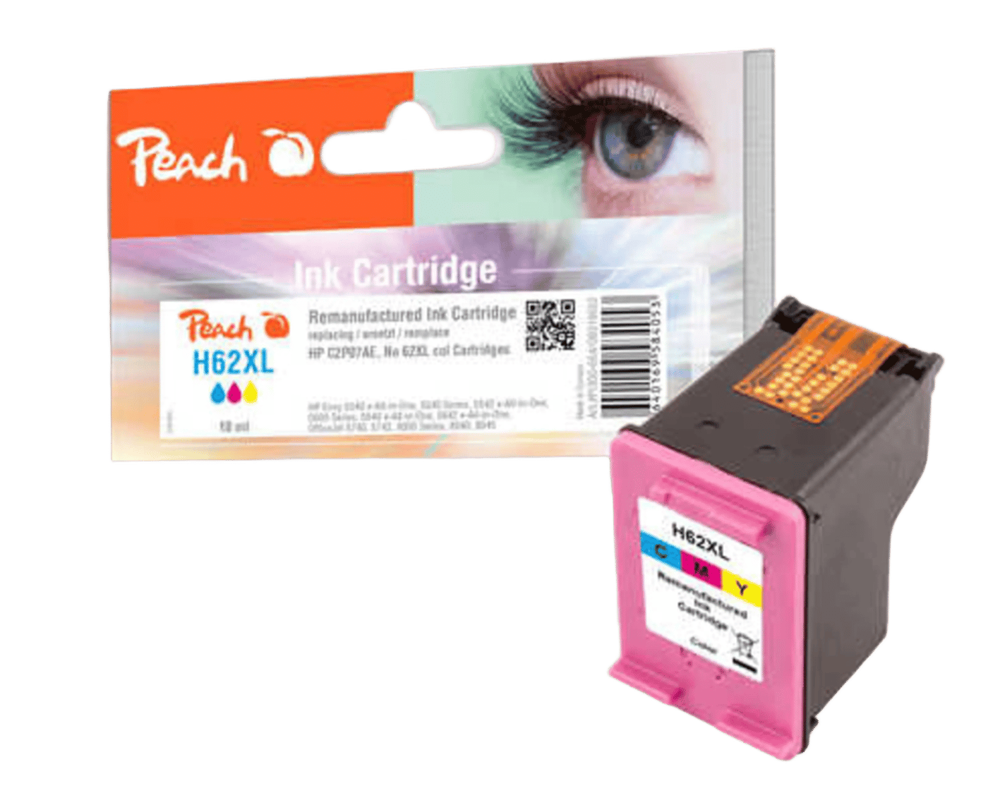 Peach Blekkpatron tilsvarer HP 62XL farge