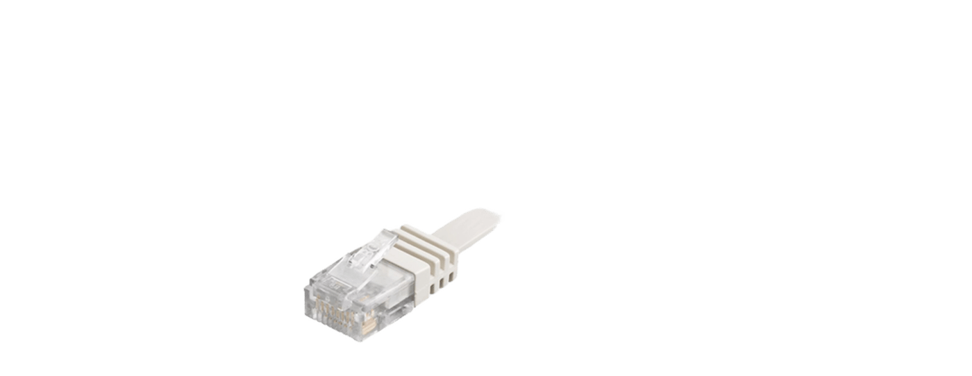 Flat UTP-nettverkskabel Cat. 6 Hvit 10 m