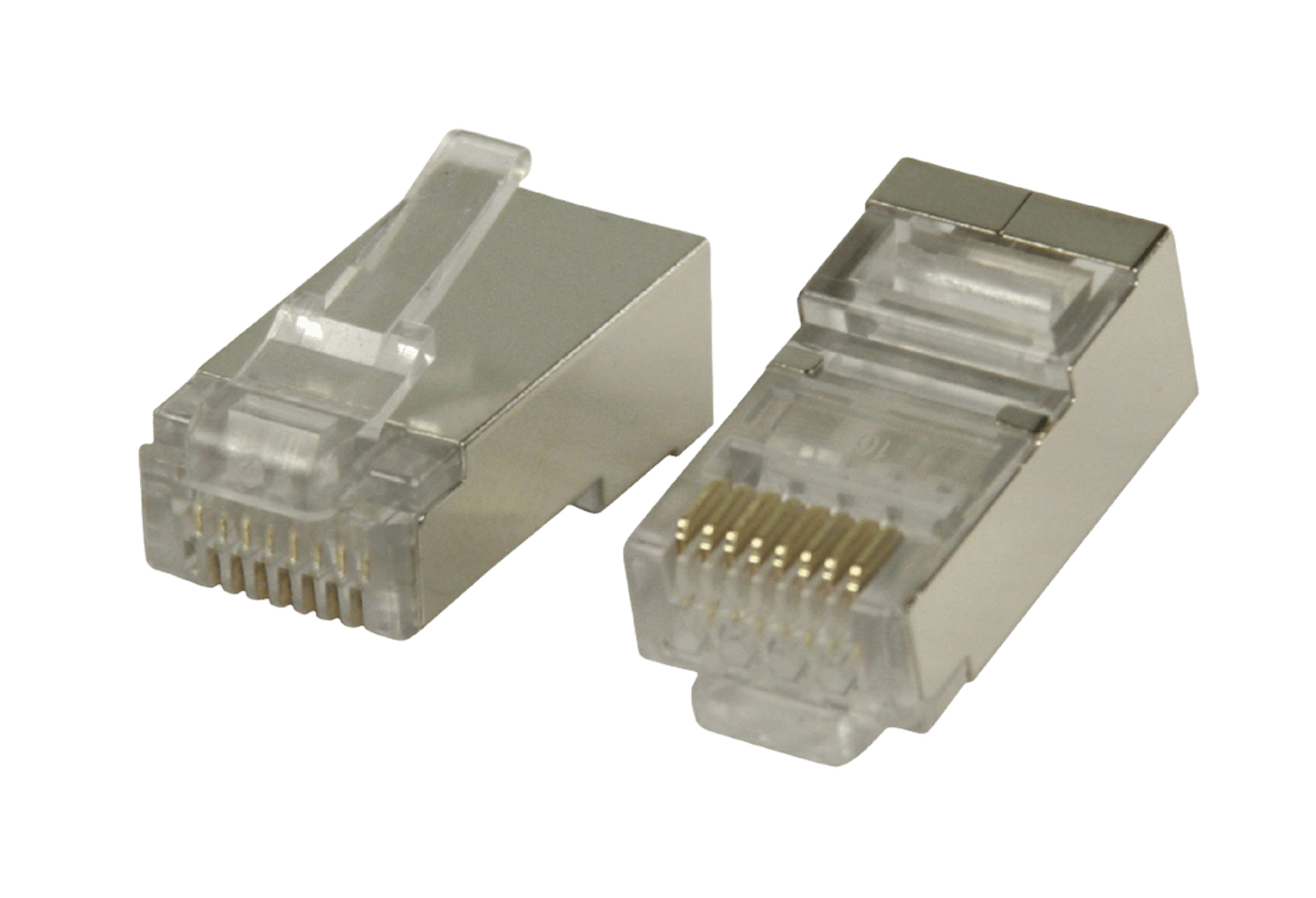 RJ45-kontakt för rund mjuk Cat. 6 FTP-kabel 10-pack