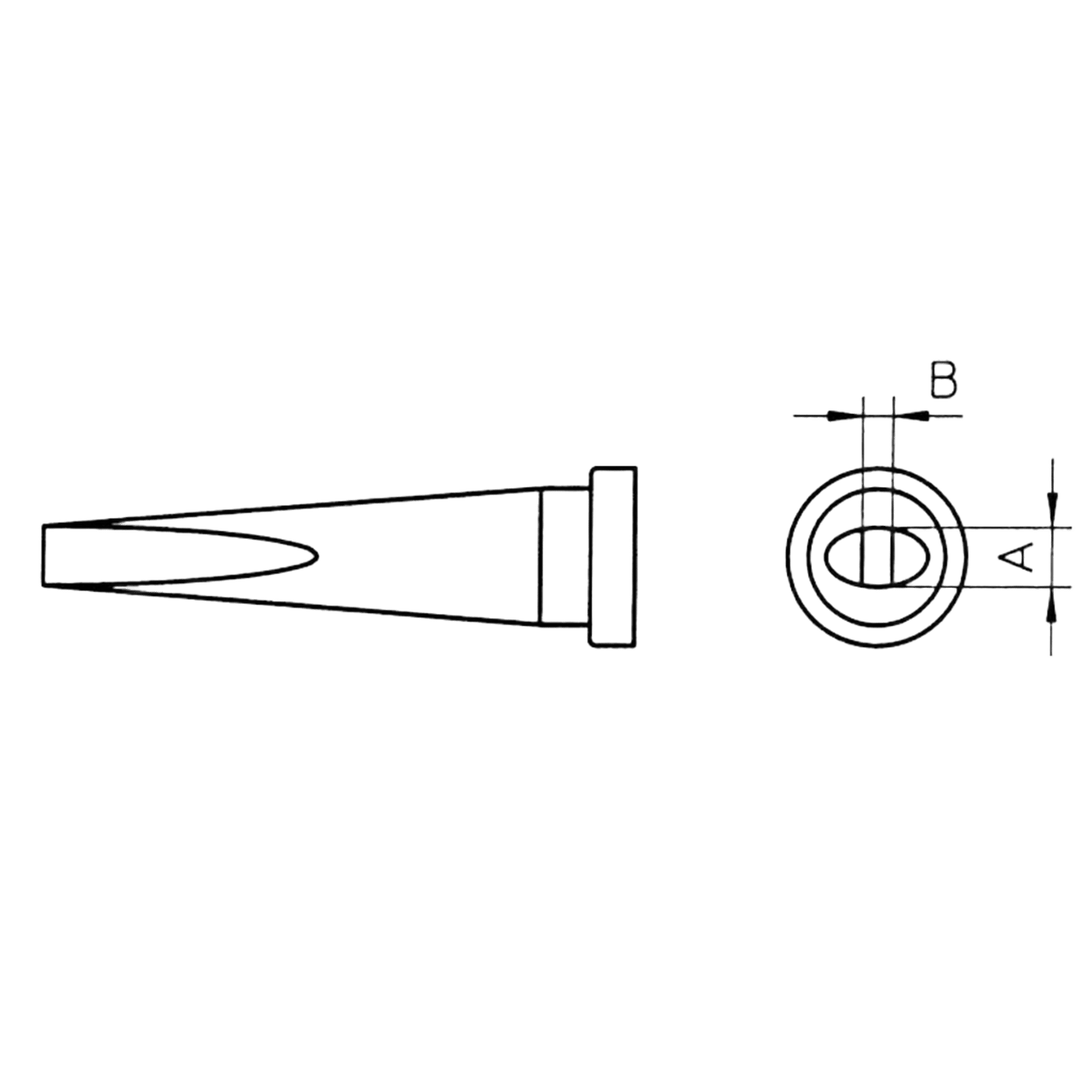 Weller Lång mejsel-lödspets 1,2x0,4 mm