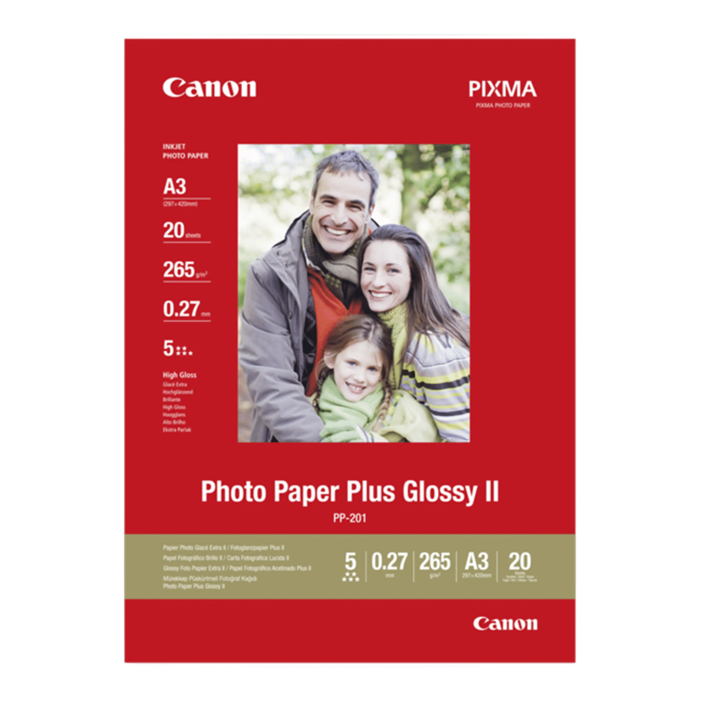 Canon Plus Glossy II Fotopapper A3 20-pack