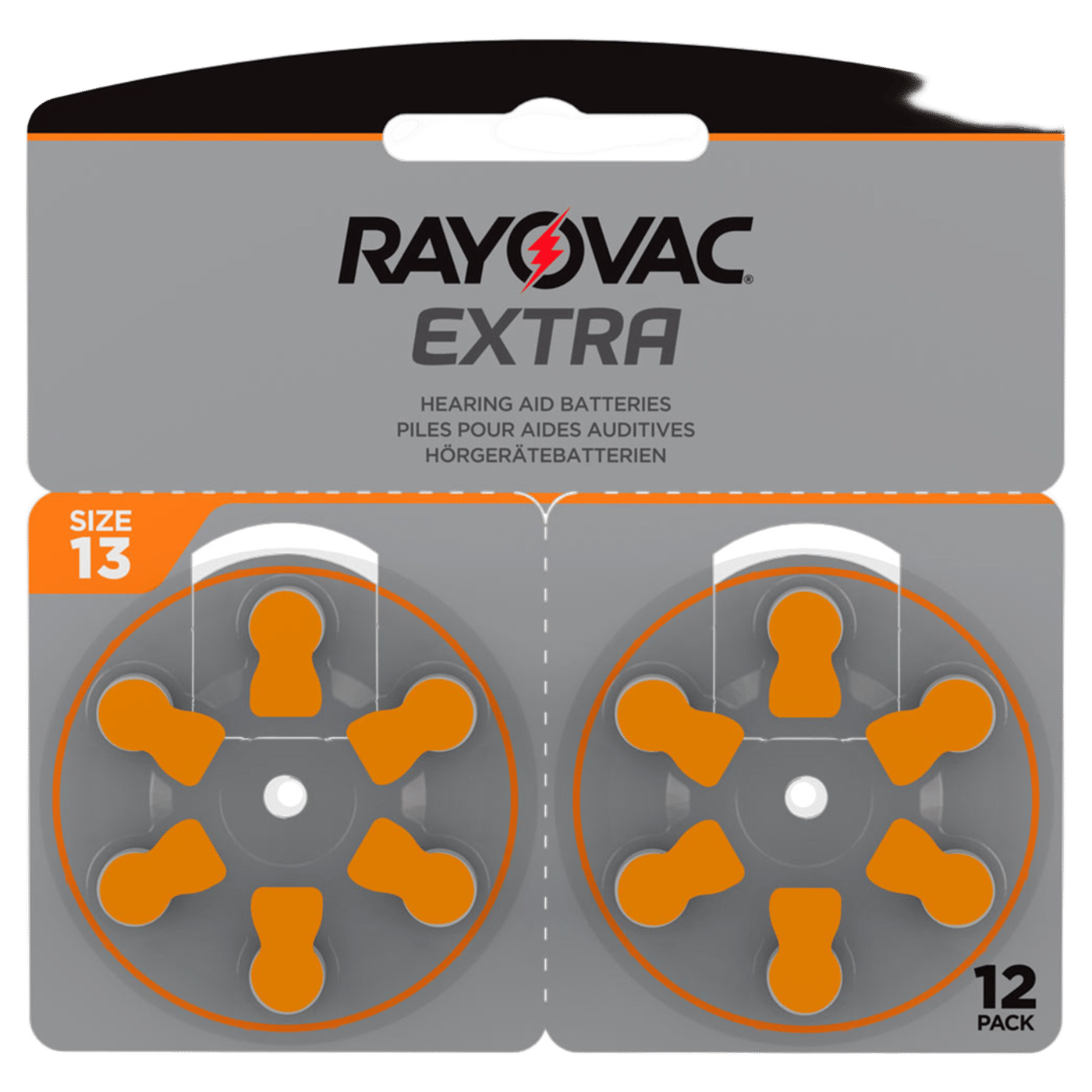 Rayovac Hörapparatsbatterier Orange ZA13 12-pack