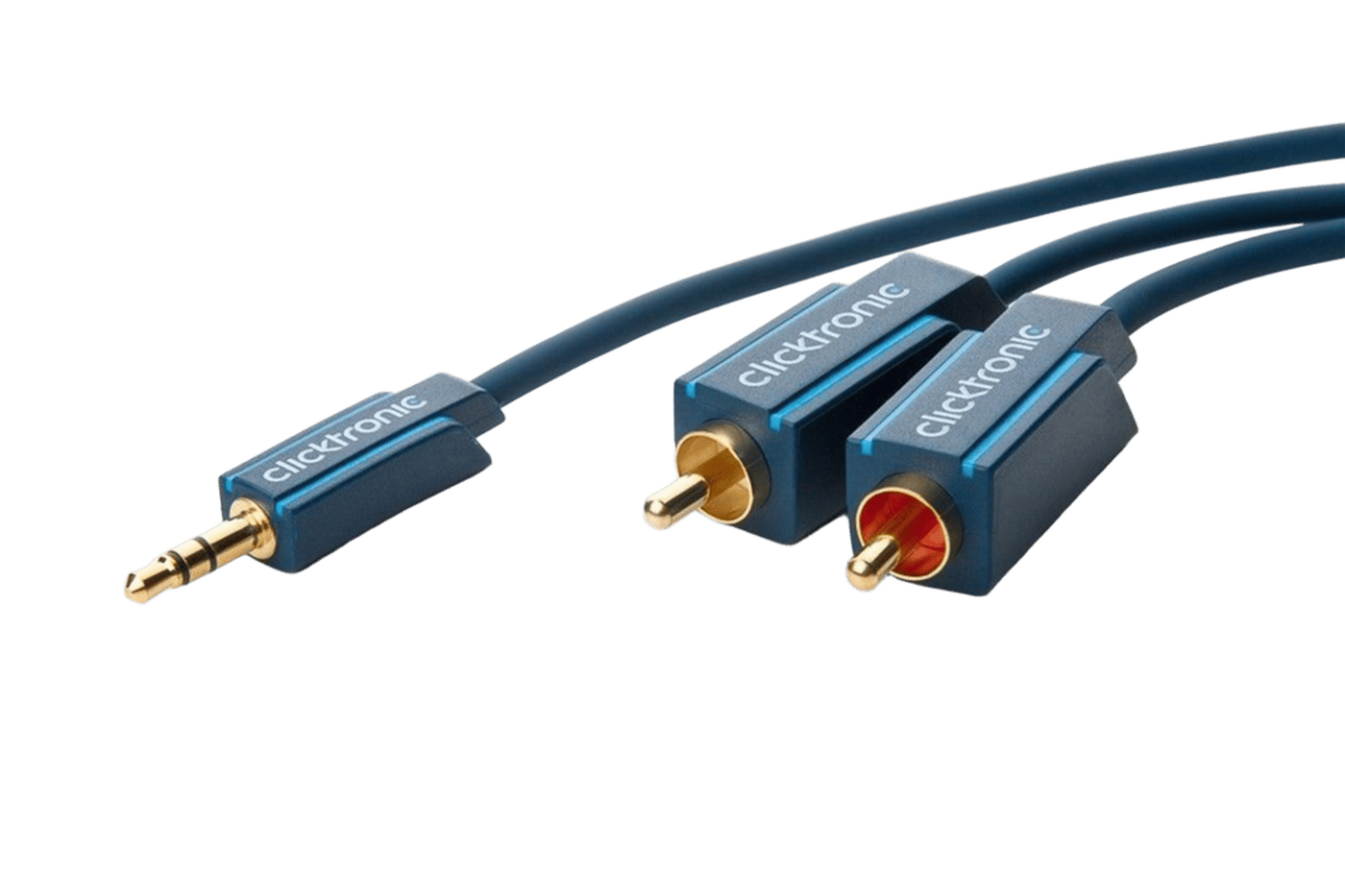 Clicktronic Ljudkabel 3,5 mm till 2x RCA 5 m