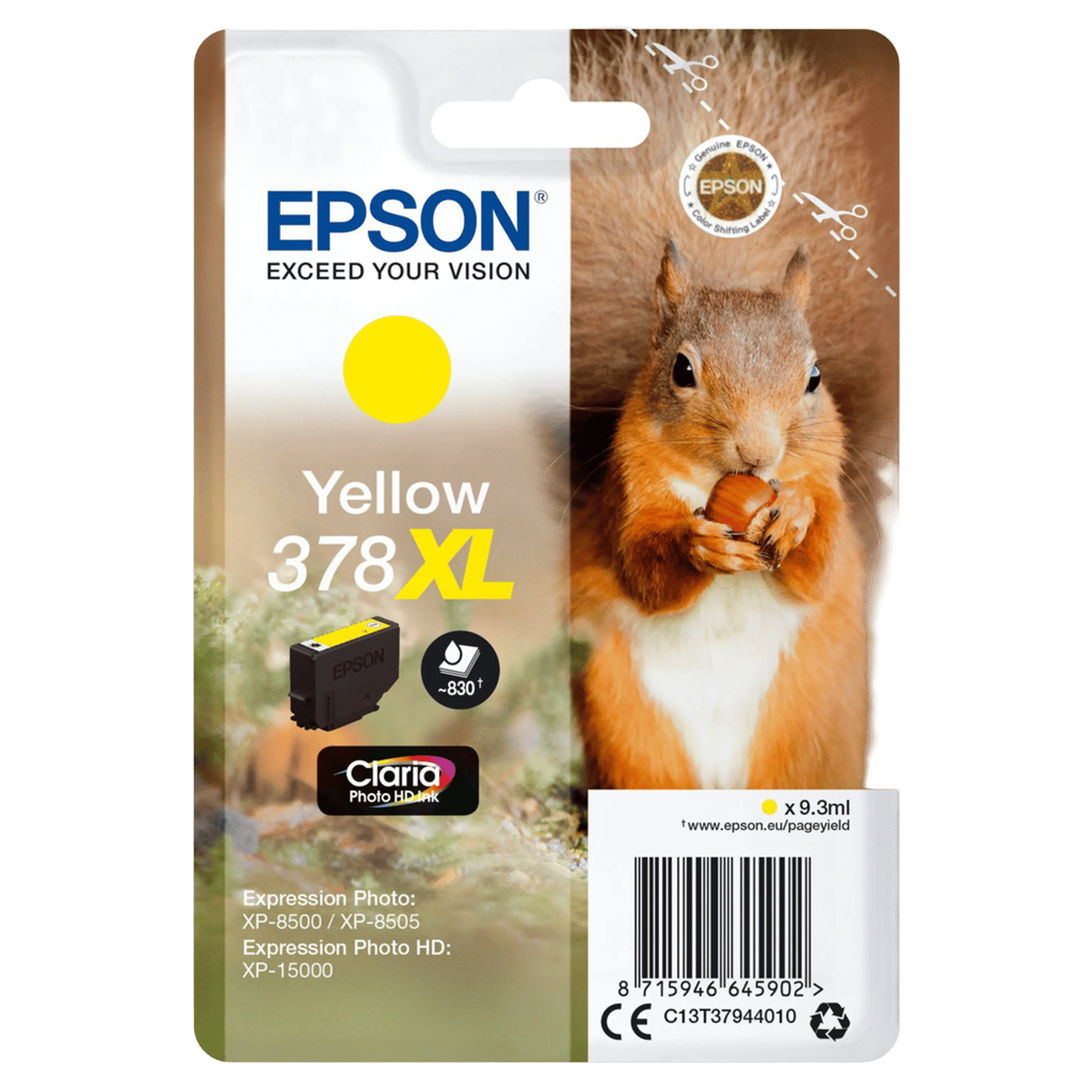 Epson T378 XL Bläckpatron - Gul