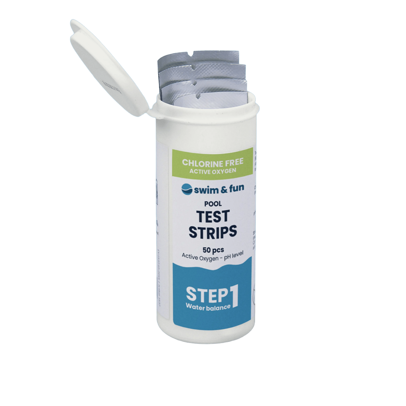 Swim & Fun Teststicka för PH och aktivt syre 50-pack