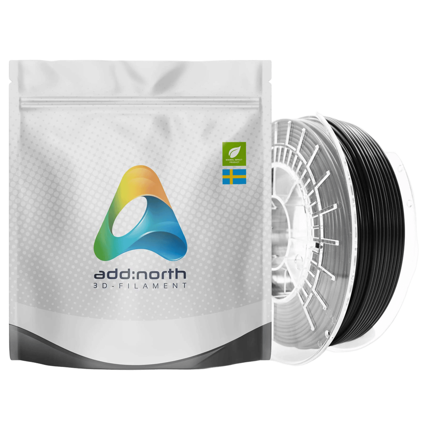 Addnorth PETG-filament för 3D-skrivare 1,75 mm Svart
