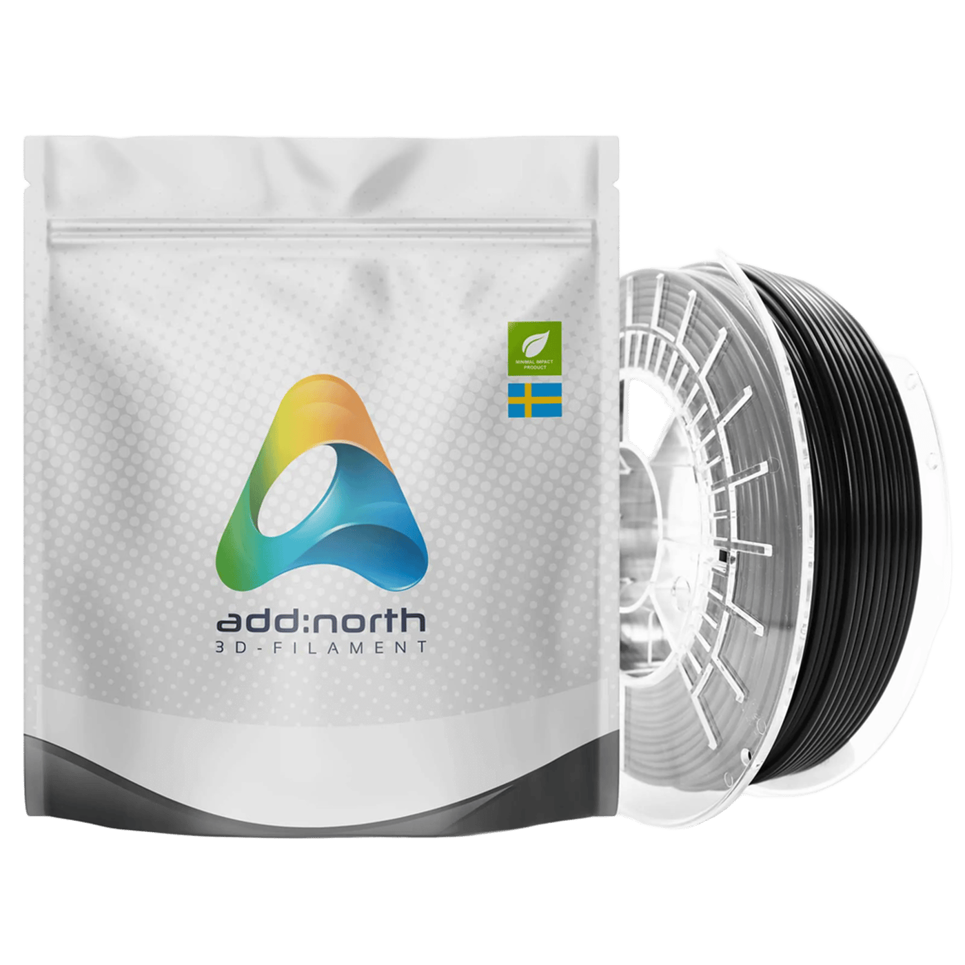 Addnorth E-PLA-filament för 3D-skrivare 1,75 mm Svart