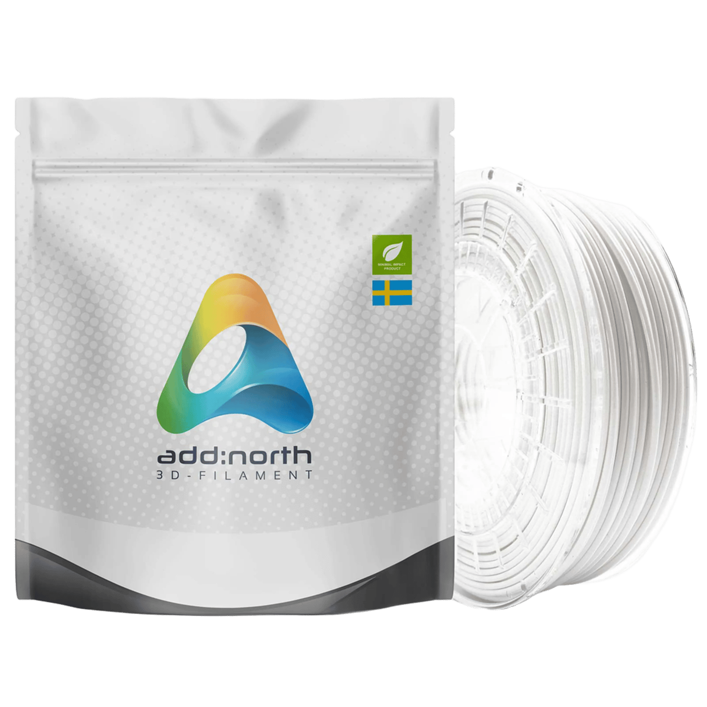 Addnorth E-PLA-filament för 3D-skrivare 1,75 mm Vit
