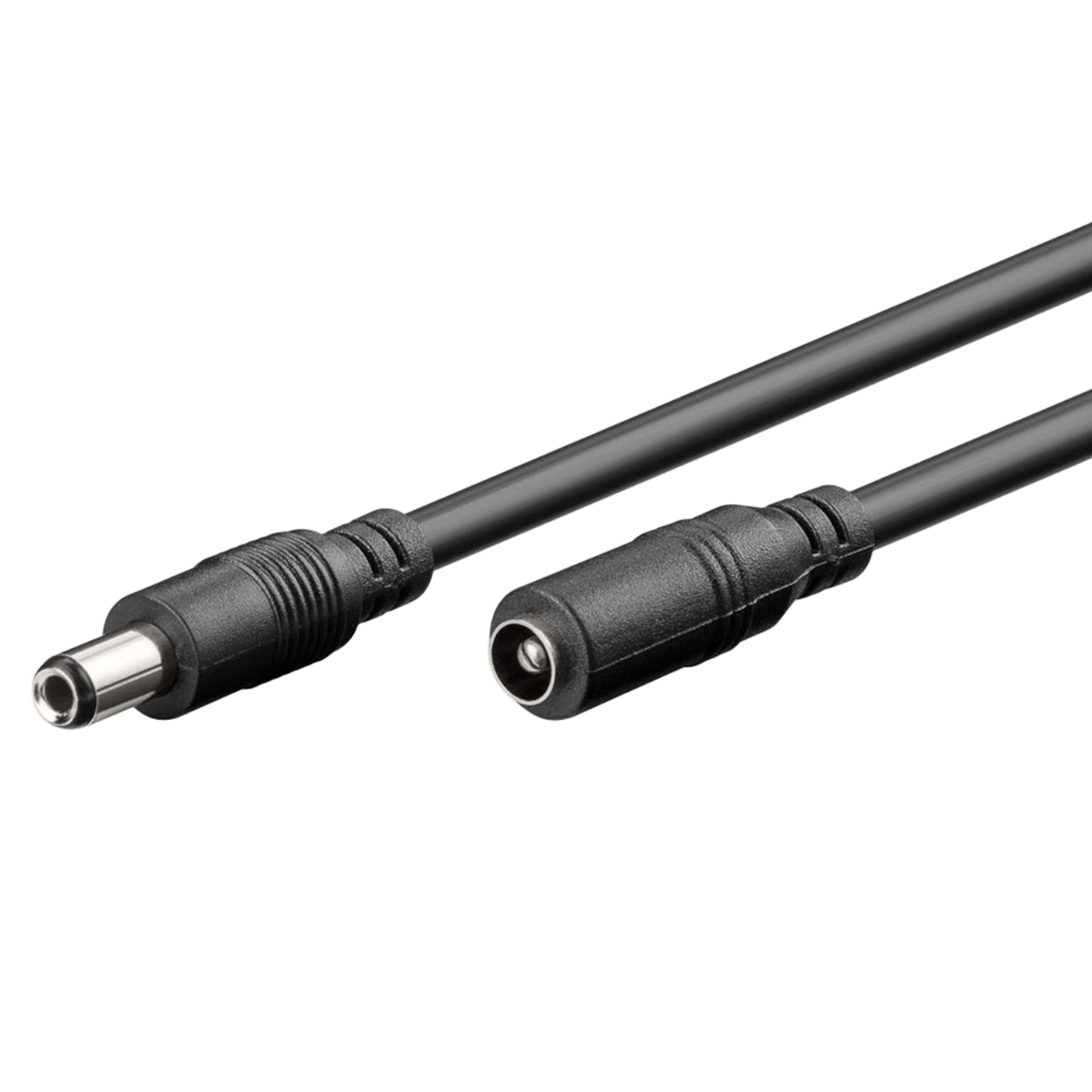 DC-forlengelseskabel 5,5x2,5 mm 3 m Svart
