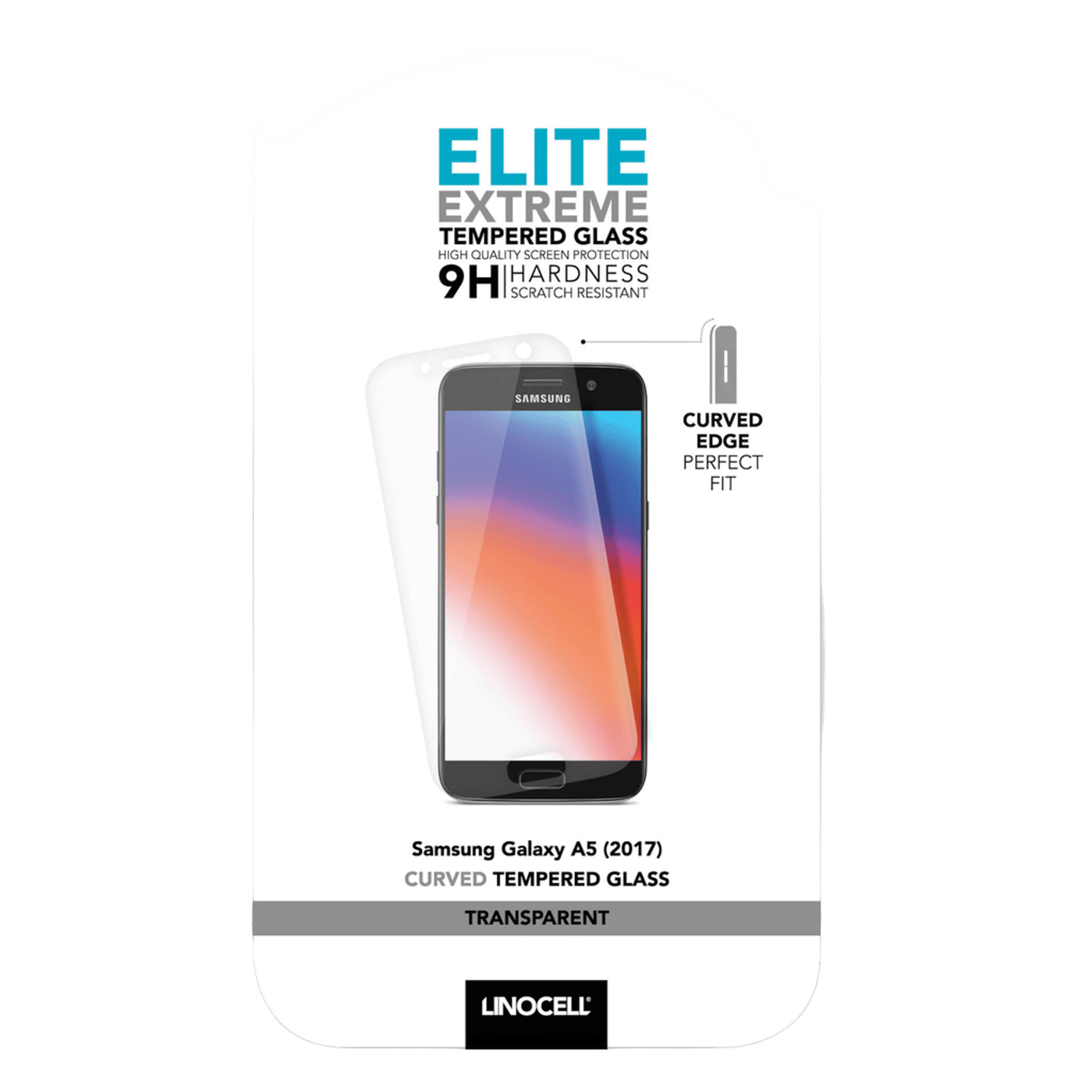Linocell Elite Extreme Curved Skjermbeskytter for Galaxy A5 2017 Transparent