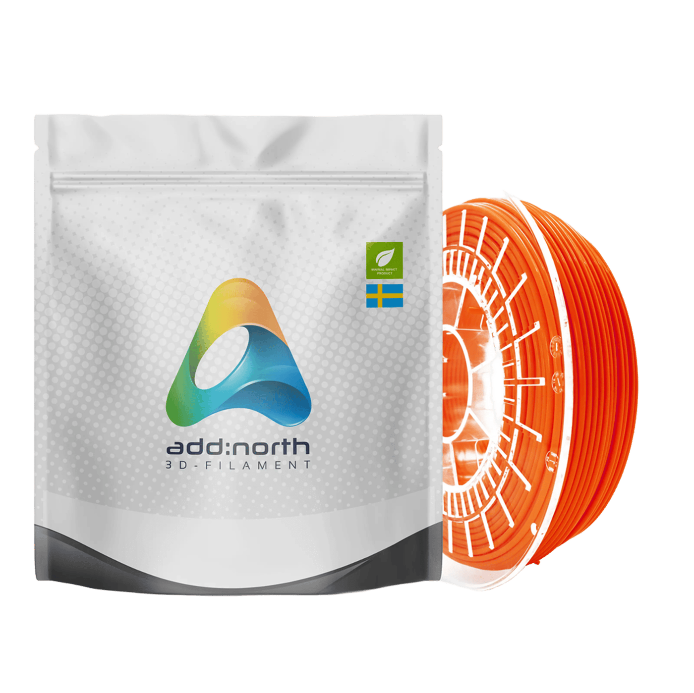 Addnorth PETG-filament för 3D-skrivare 1,75 mm Lucent Orange