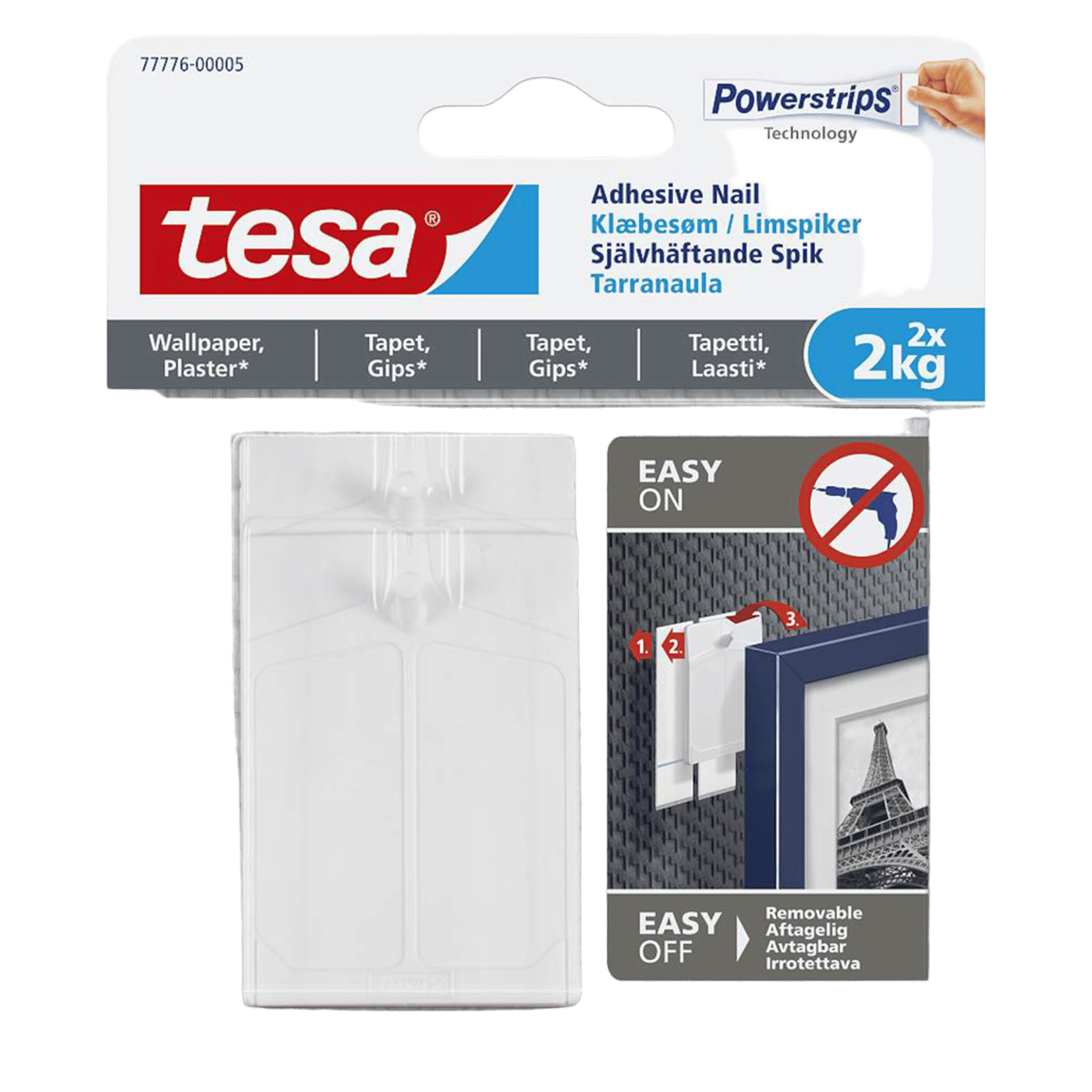 Tesa Häftspik för tapet och puts 2 kg 2-pack