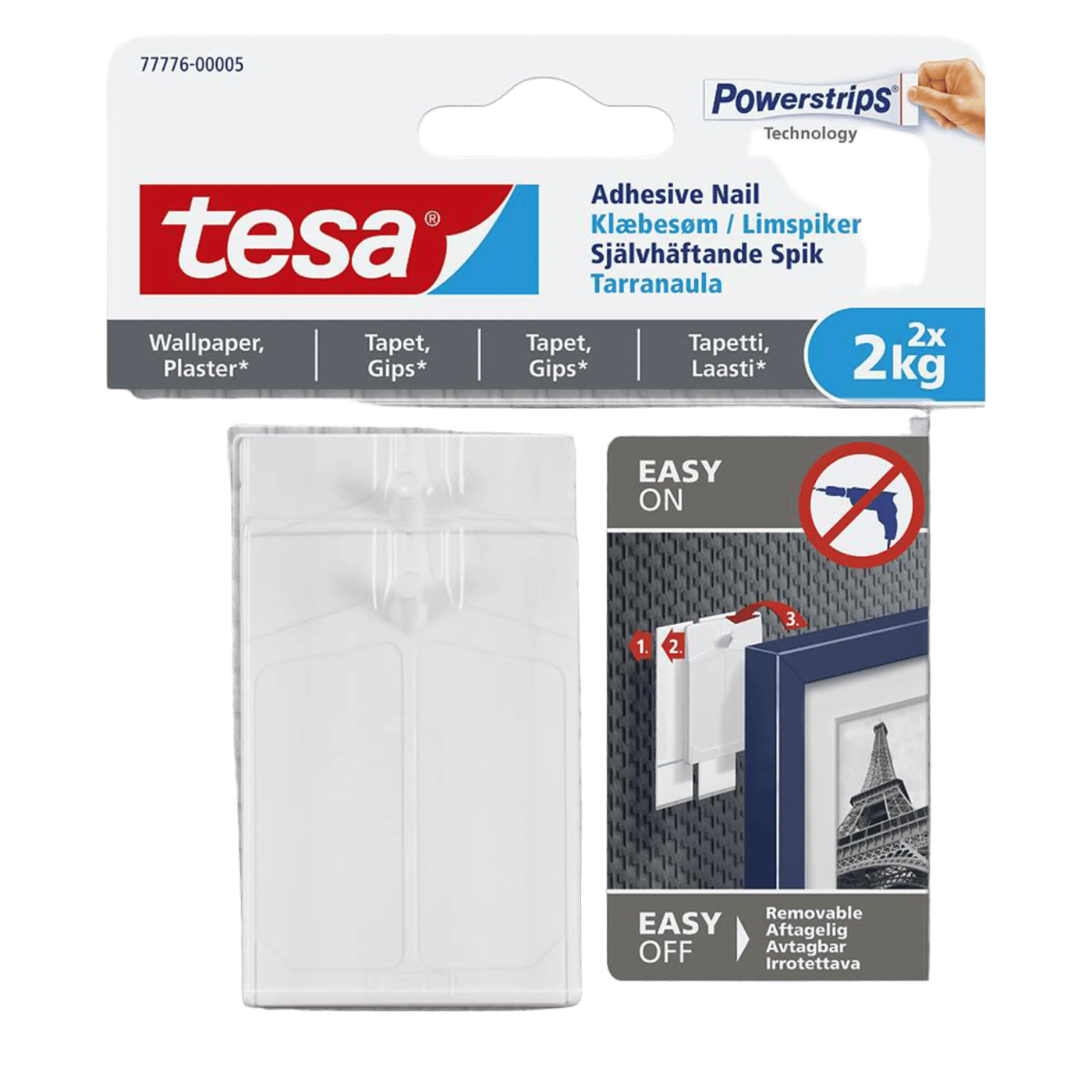 Tesa Limspiker for tapet og puss 2 kg 2-pk.