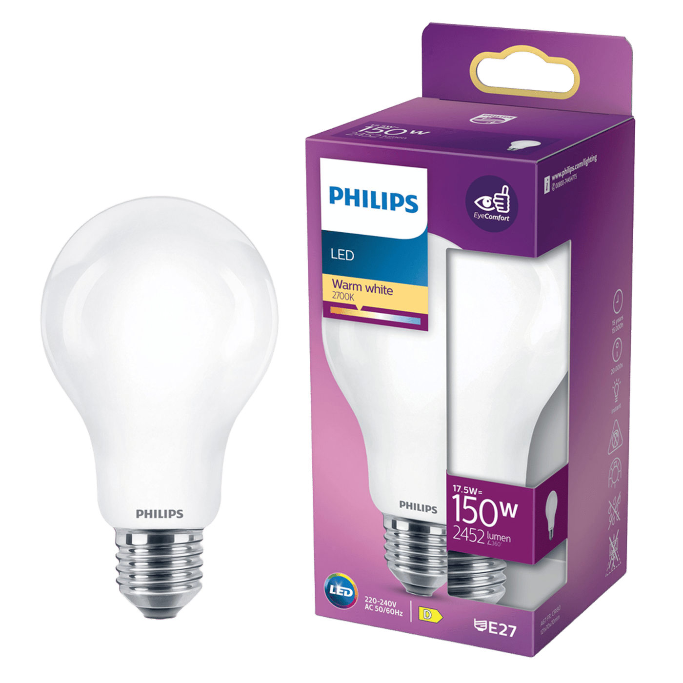 Philips Globlampa LED E27 2452 lm