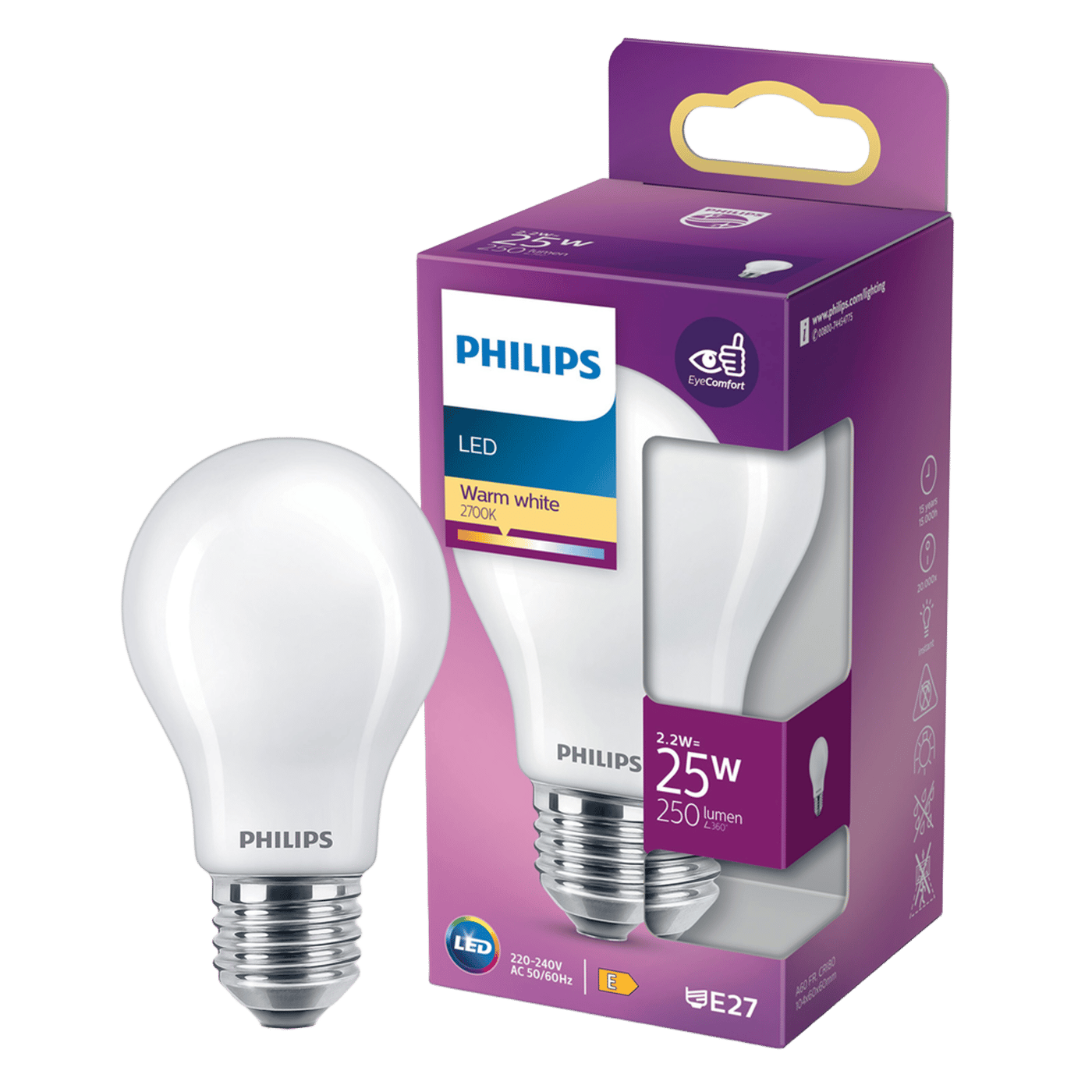 Philips Globlampa LED E27 250 lm