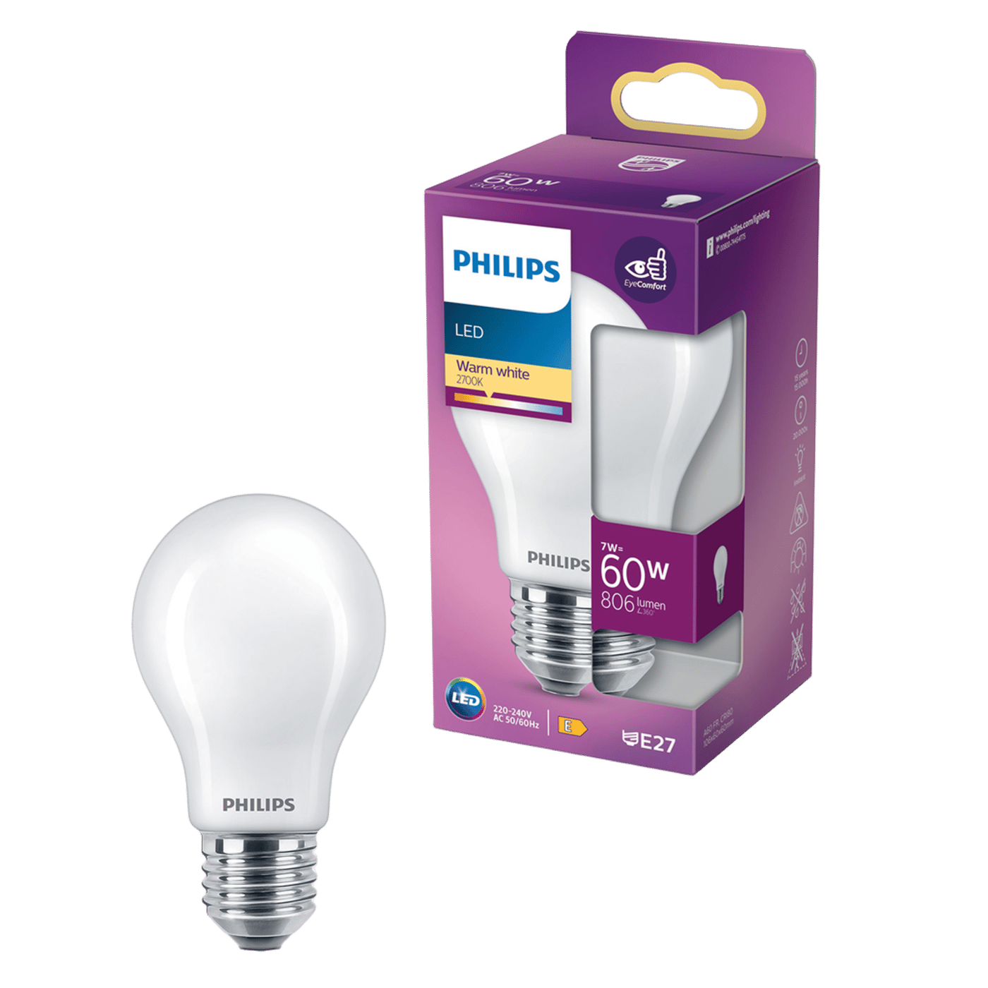 Philips Globlampa LED E27 806 lm