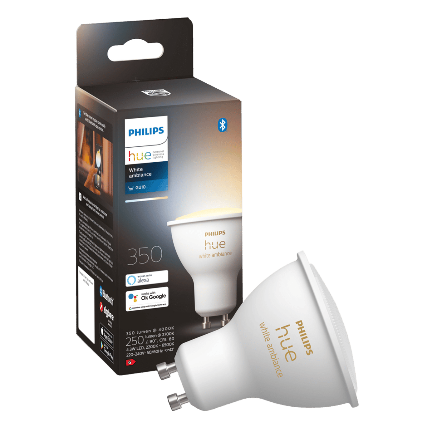Philips Hue Ambiance Smart LED-lampa GU10 350 lm 1-pack
