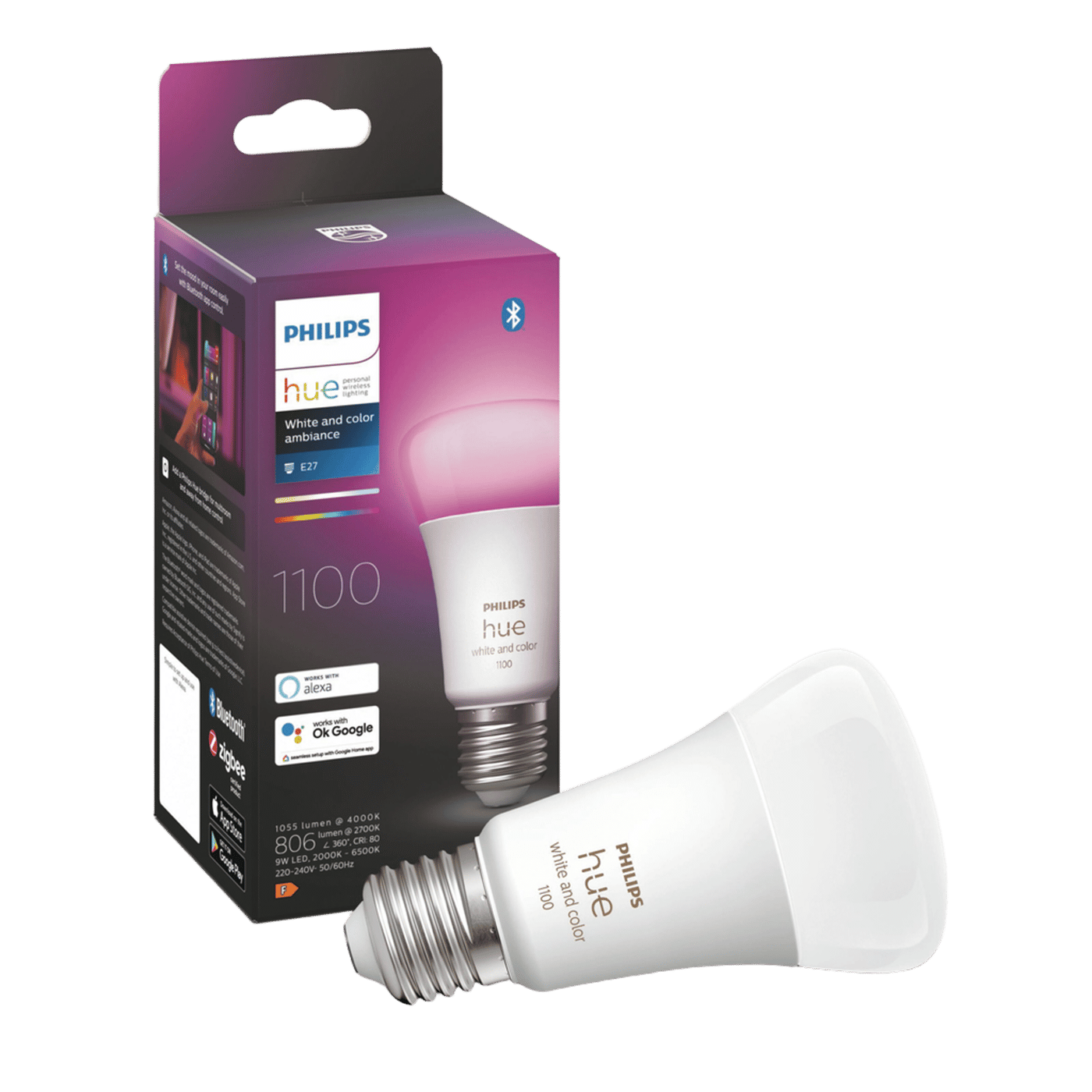 Philips Hue Color Ambiance Smart LED-pære E27 1100 lm