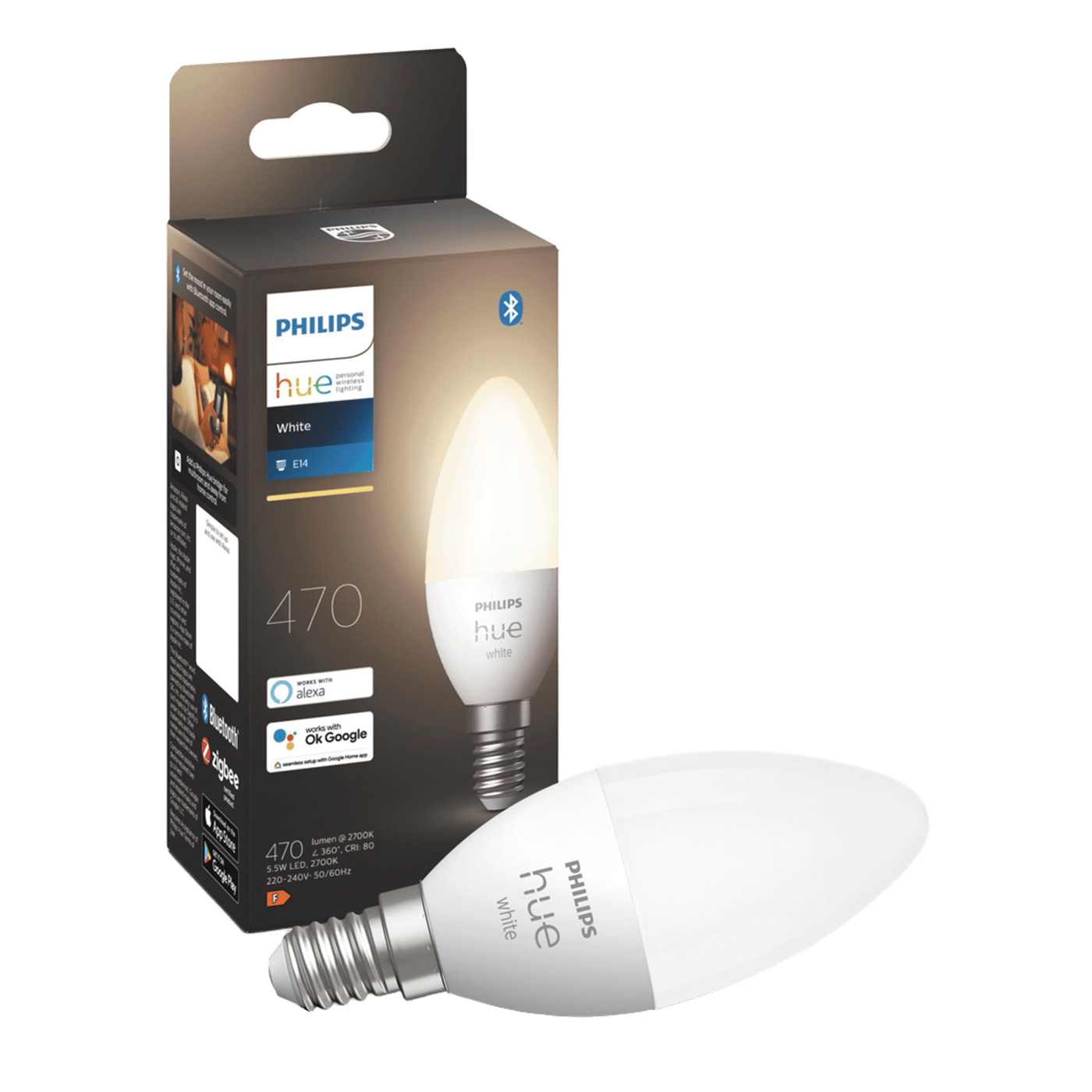 Philips Hue White Smart LED-lampa E14 470 lm 1-pack