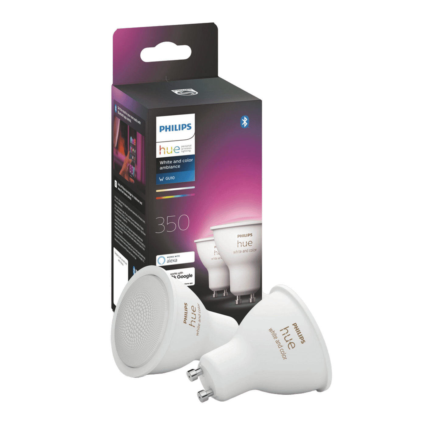 Philips Hue Color Ambiance Smart LED-lampa GU10 350 lm 2-pack