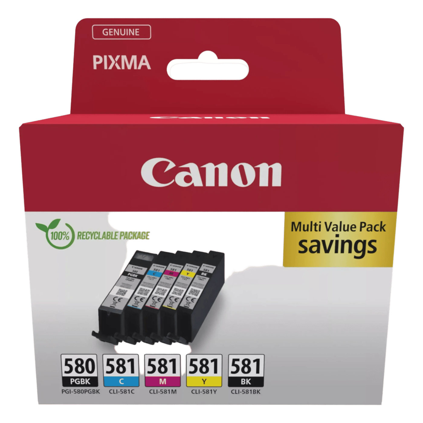 Canon PGI-580 og CLI-581 Blekkpatron 5-pk.