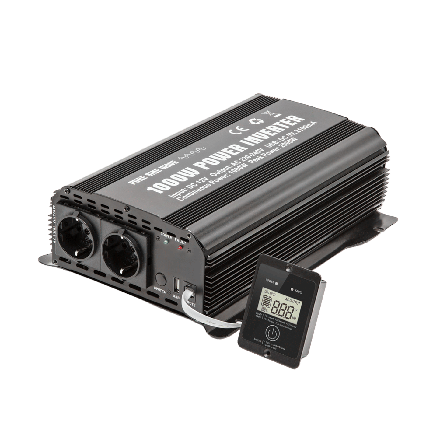 Luxorparts Vekselretter med ren sinuskurve 1000 W