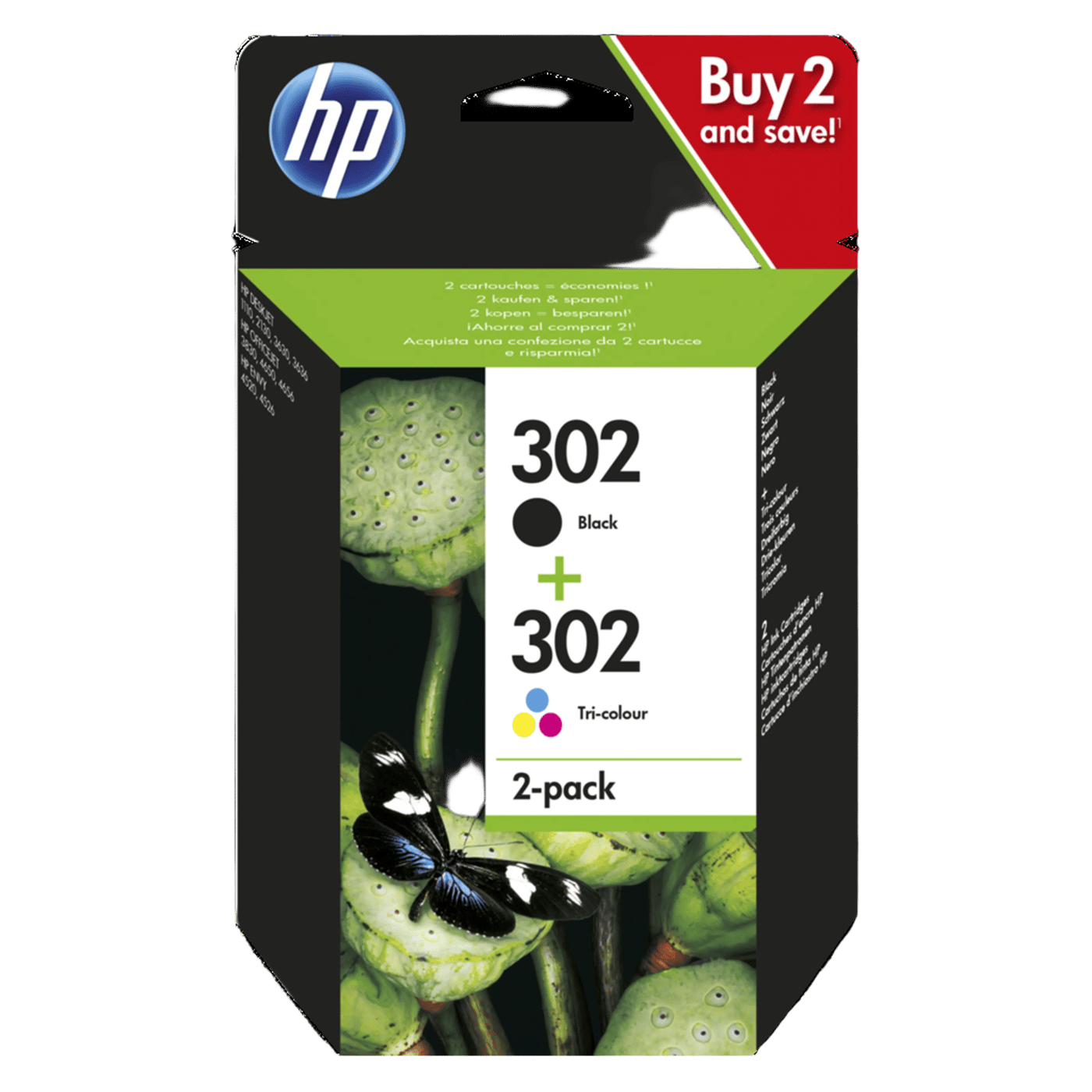 HP 302 Blekkpatroner 2-pk.