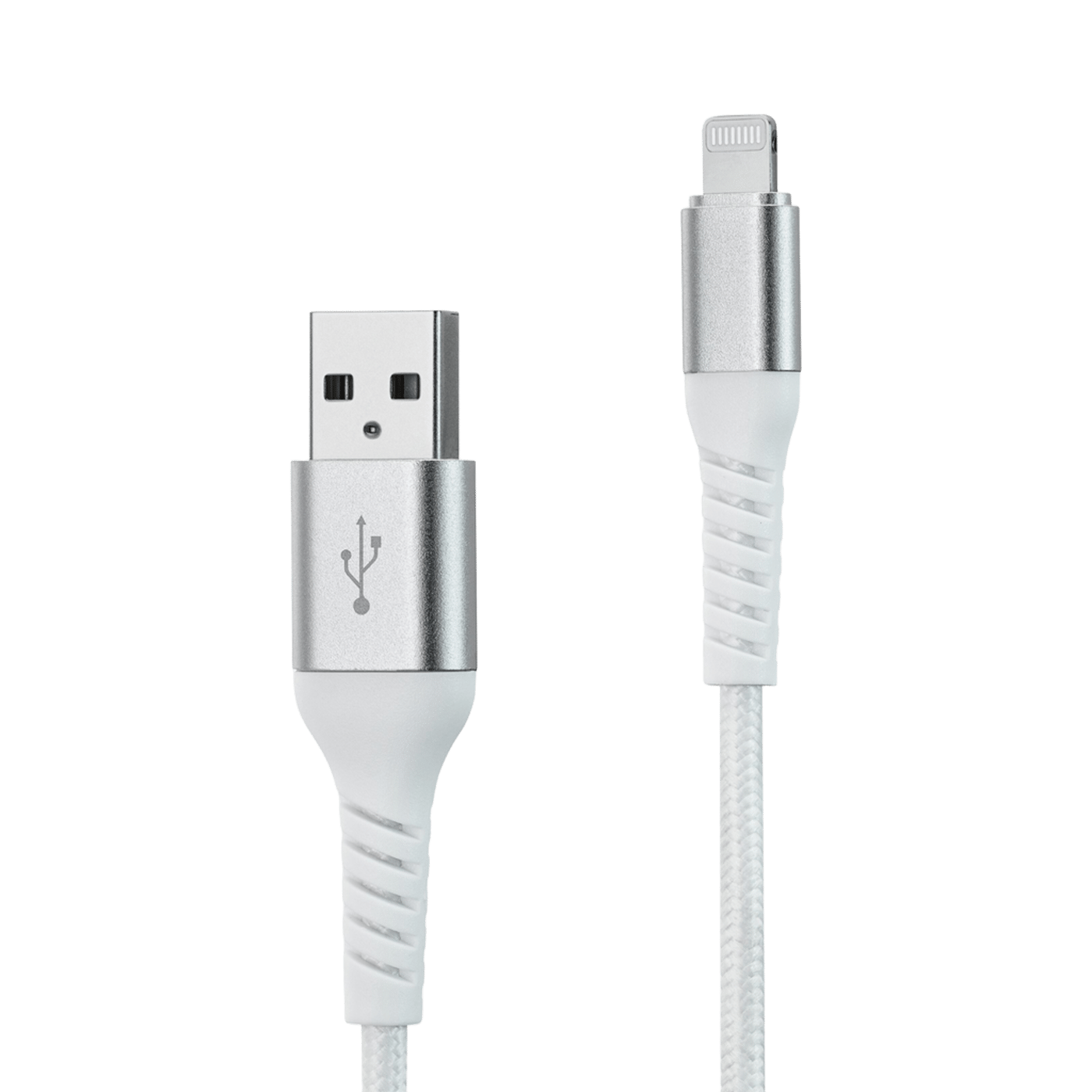 Linocell Premium Kevlar USB-A til Lightning-kabel 1 m Hvit