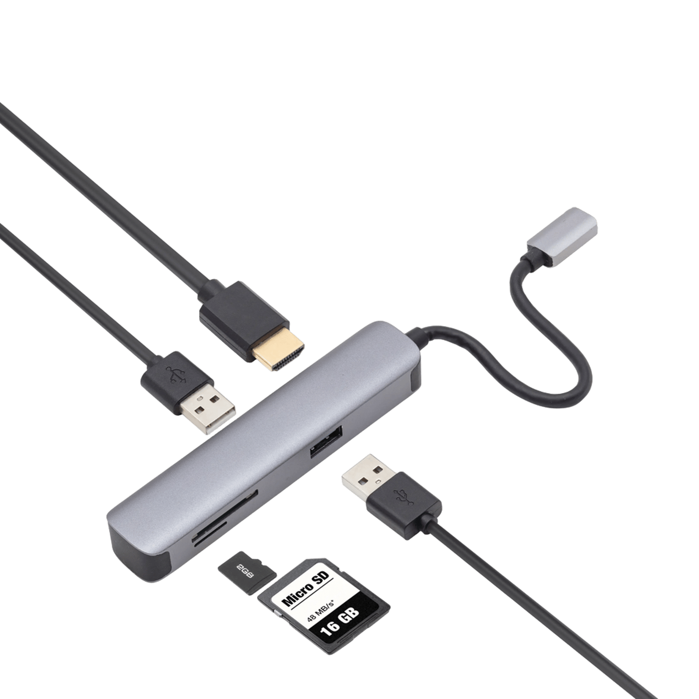 Plexgear Multiadapter för USB-C med 5 anslutningar