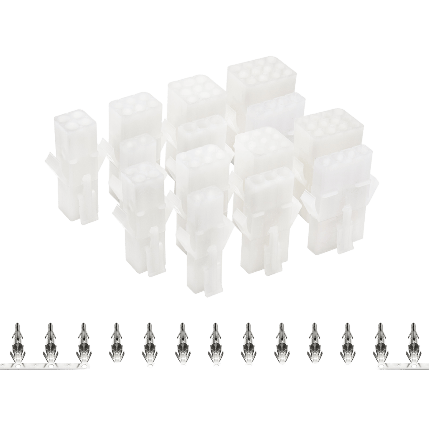 Luxorparts Sortimentslåda kontaktpar med snäpplås 12-pack
