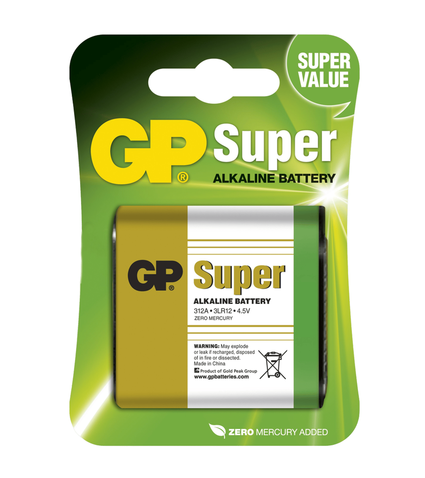 GP 4,5 V-batteri (3LR12)
