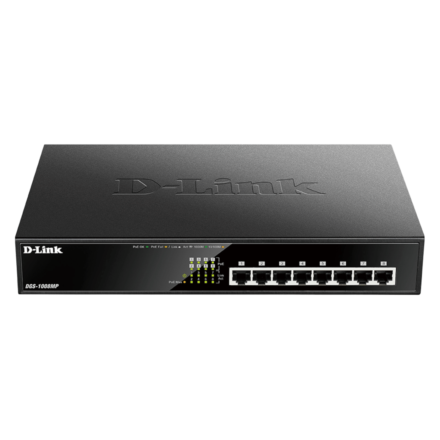 D-Link DGS-1008MP POE+-gigabitswitch med 5 porter