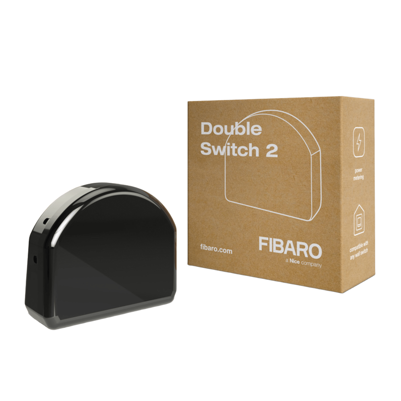 Fibaro Infälld Z-wave-fjärrströmbrytare Double